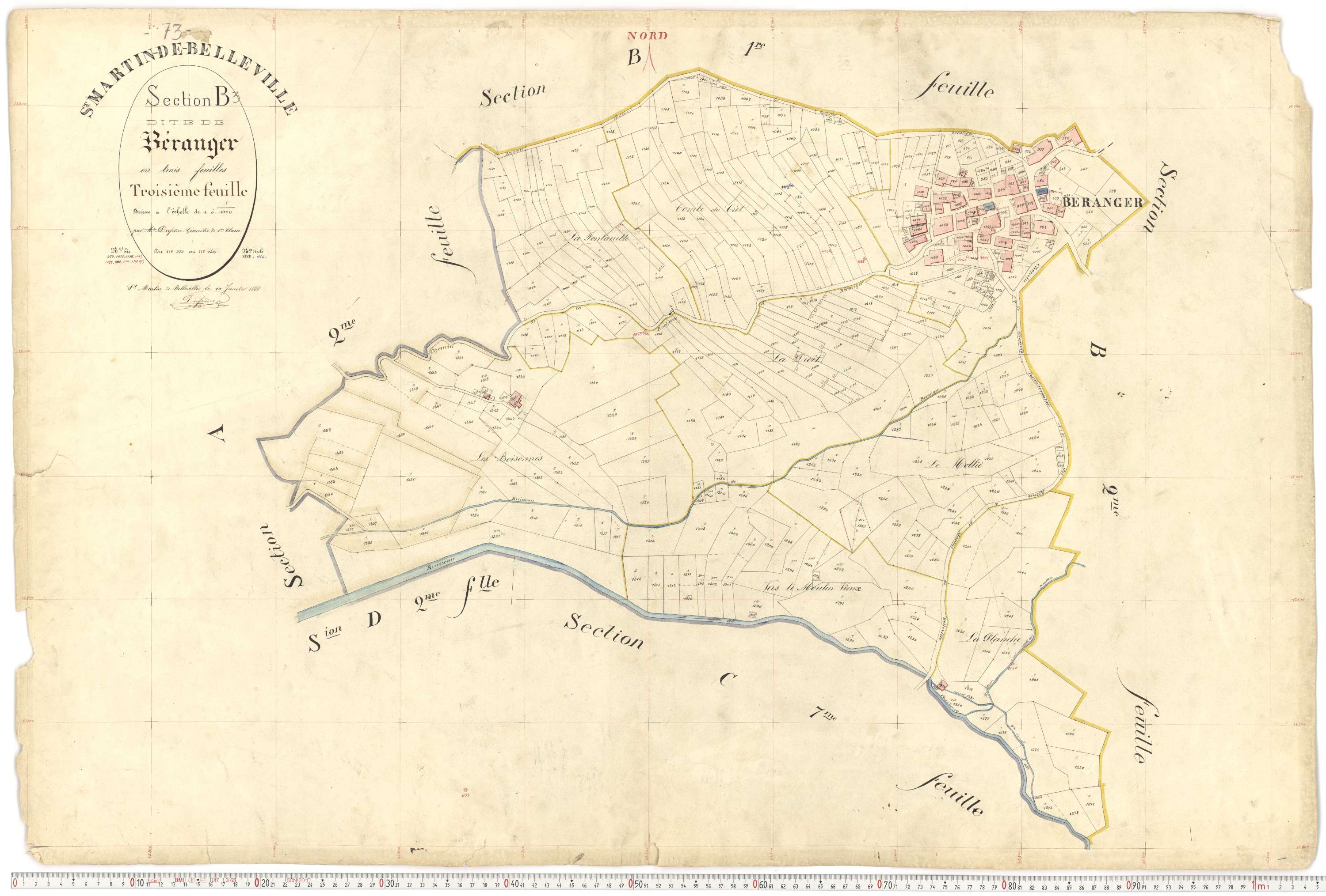 Saint-Martin-de-Belleville - Plans cadastraux du premier cadastre français.