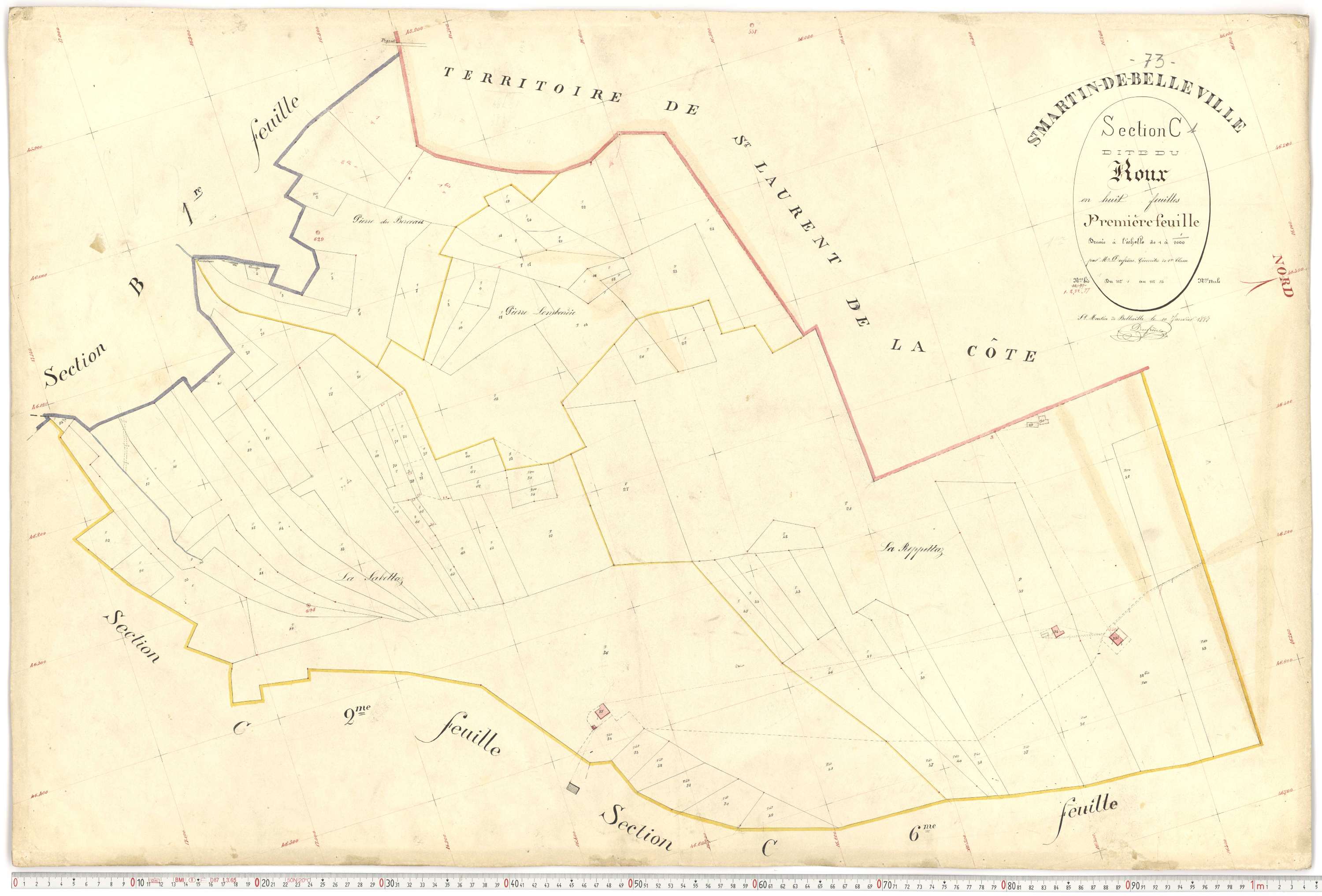 Saint-Martin-de-Belleville - Plans cadastraux du premier cadastre français.
