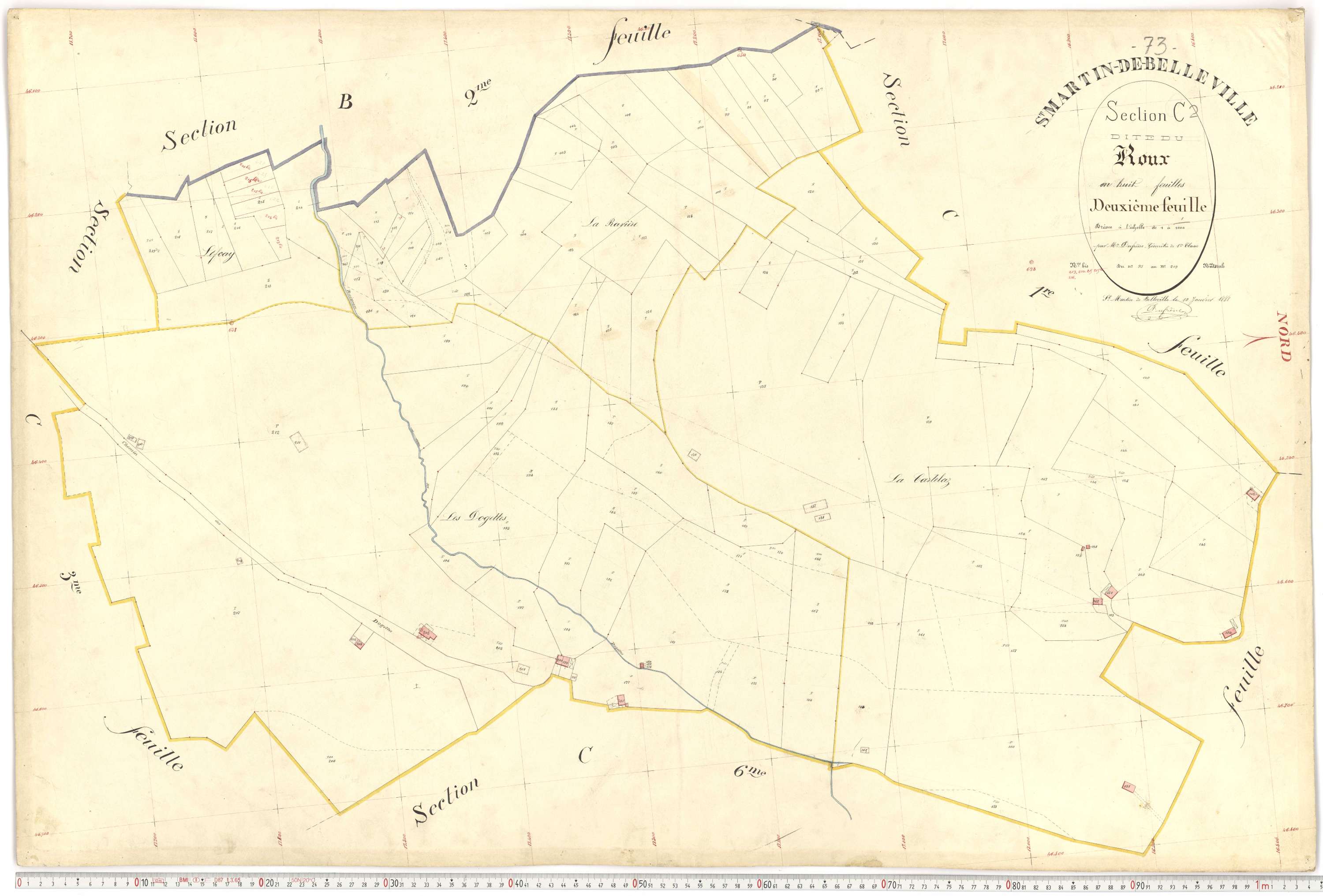 Saint-Martin-de-Belleville - Plans cadastraux du premier cadastre français.