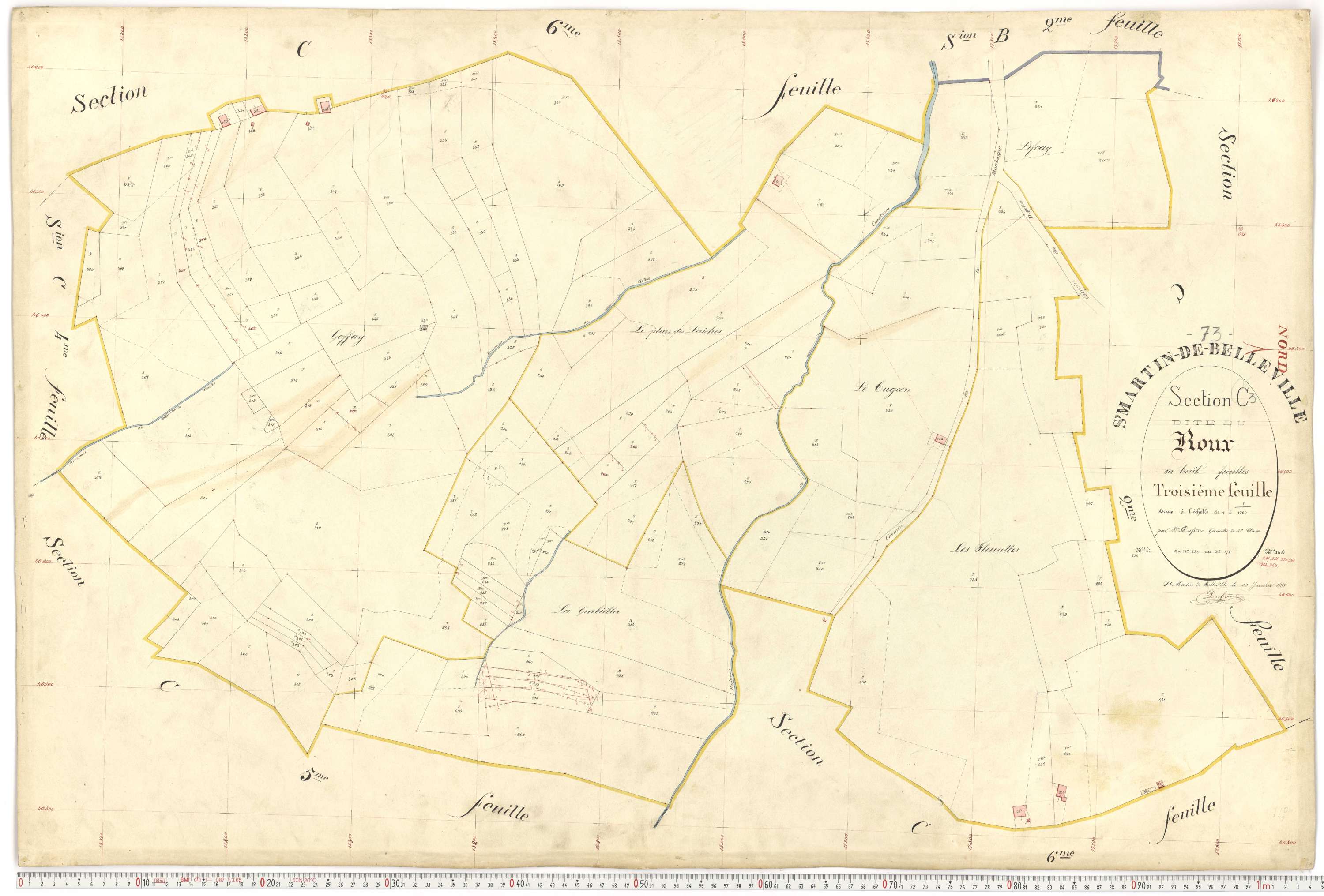 Saint-Martin-de-Belleville - Plans cadastraux du premier cadastre français.