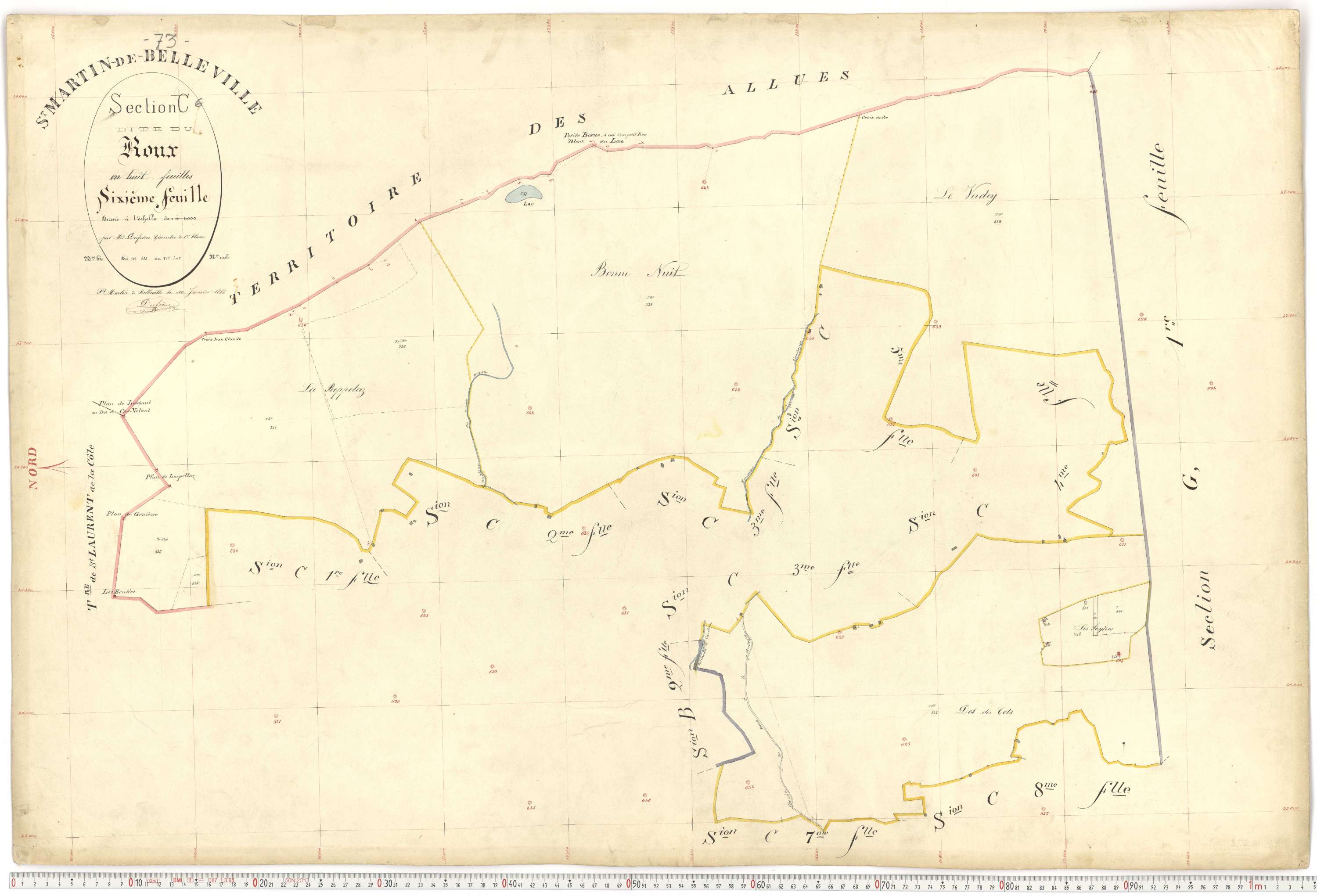 Saint-Martin-de-Belleville - Plans cadastraux du premier cadastre français.