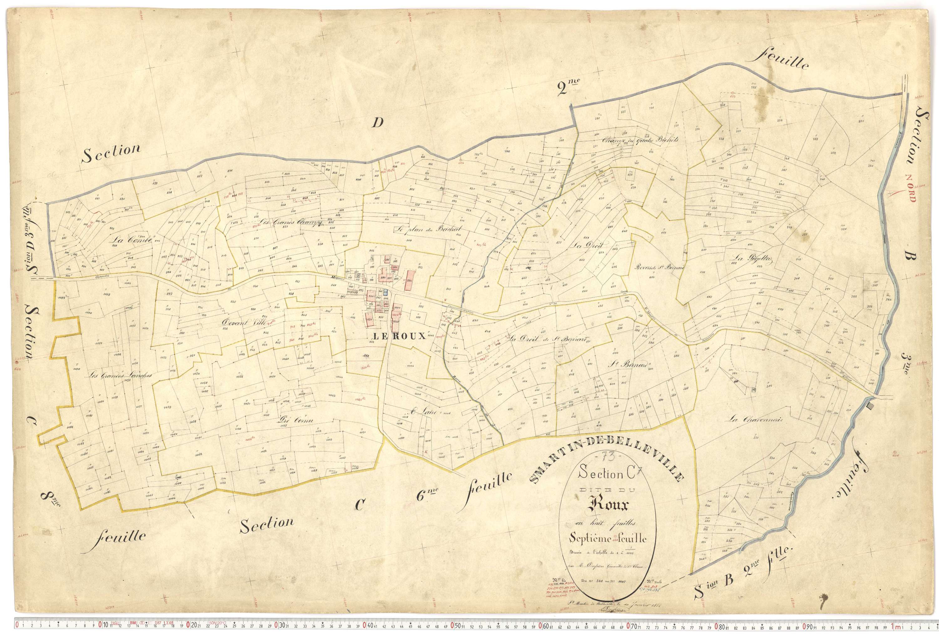 Saint-Martin-de-Belleville - Plans cadastraux du premier cadastre français.