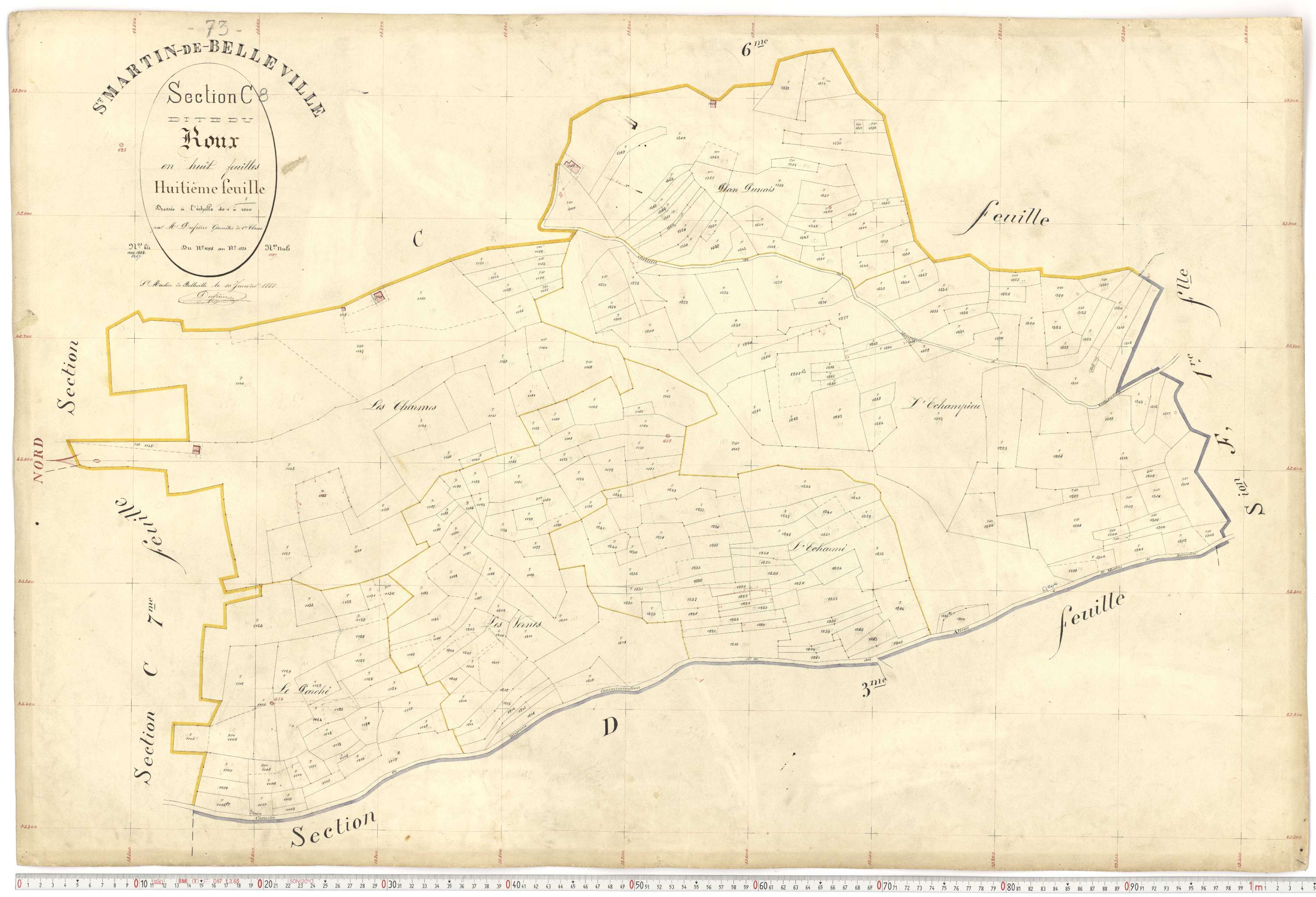 Saint-Martin-de-Belleville - Plans cadastraux du premier cadastre français.
