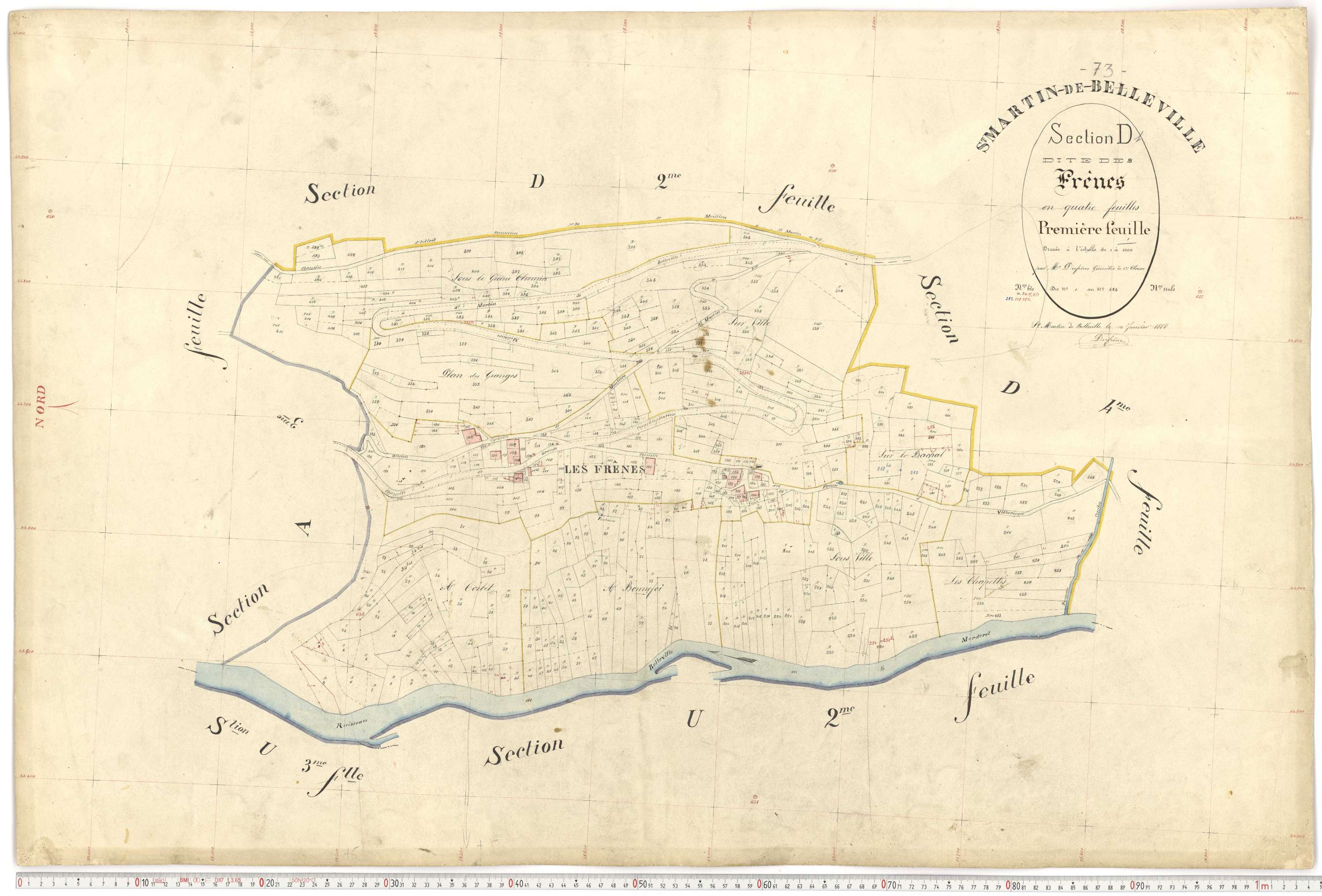 Saint-Martin-de-Belleville - Plans cadastraux du premier cadastre français.