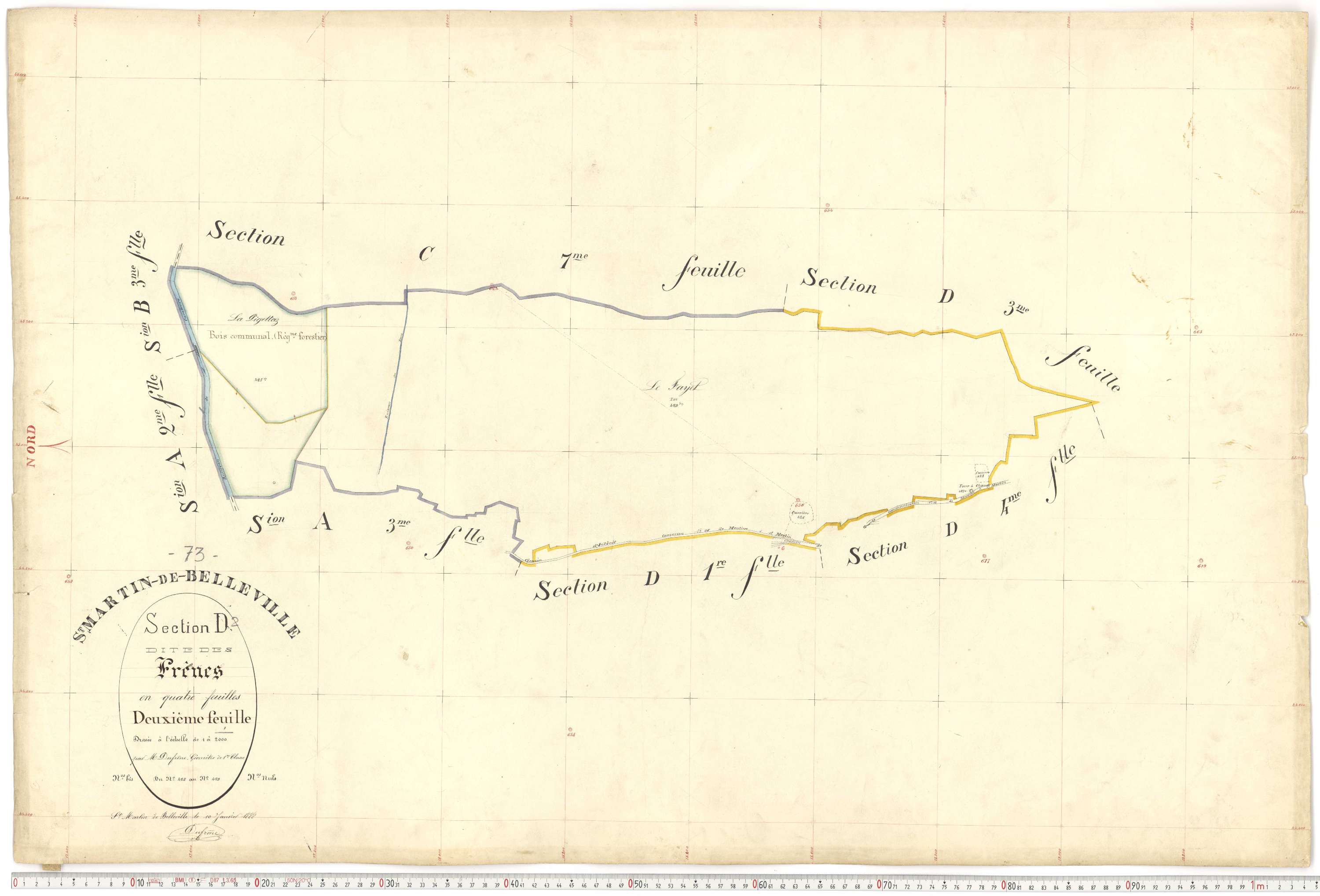 Saint-Martin-de-Belleville - Plans cadastraux du premier cadastre français.