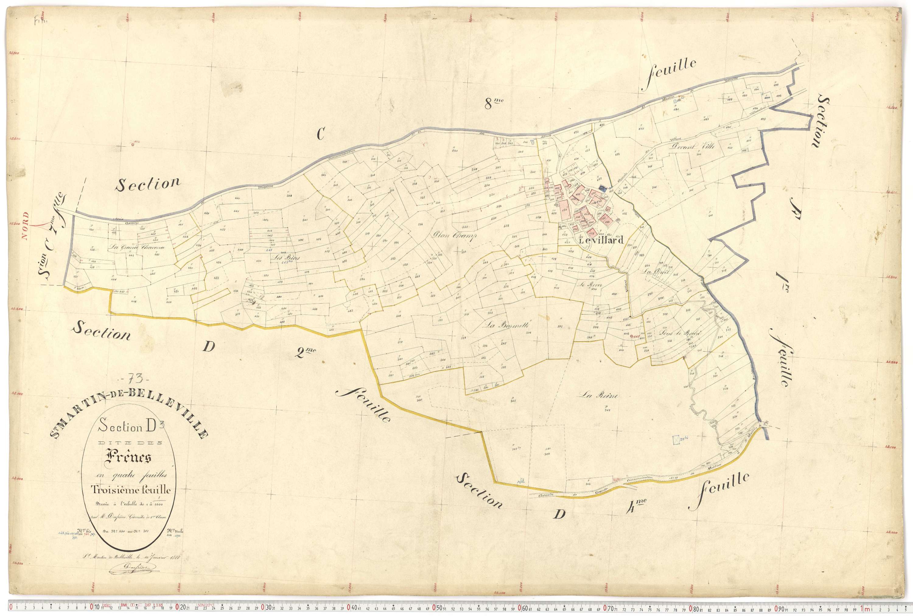 Saint-Martin-de-Belleville - Plans cadastraux du premier cadastre français.