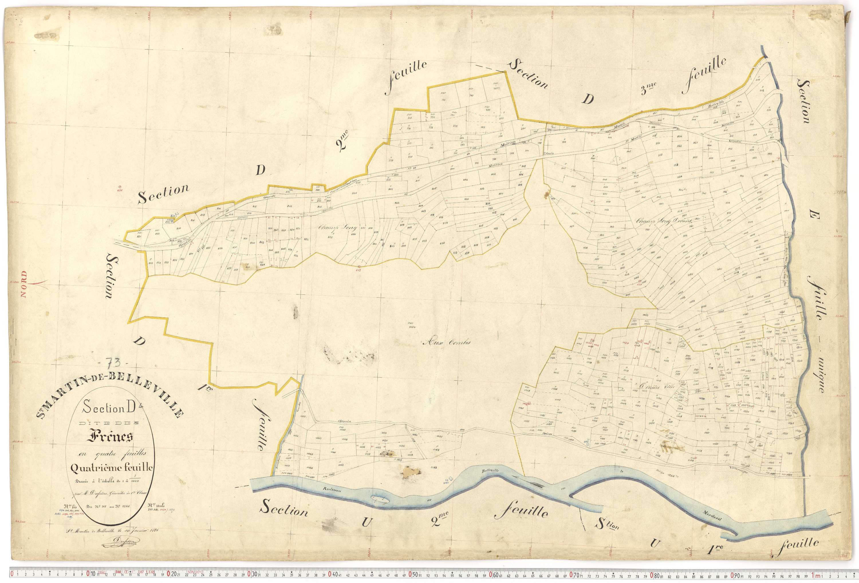 Saint-Martin-de-Belleville - Plans cadastraux du premier cadastre français.
