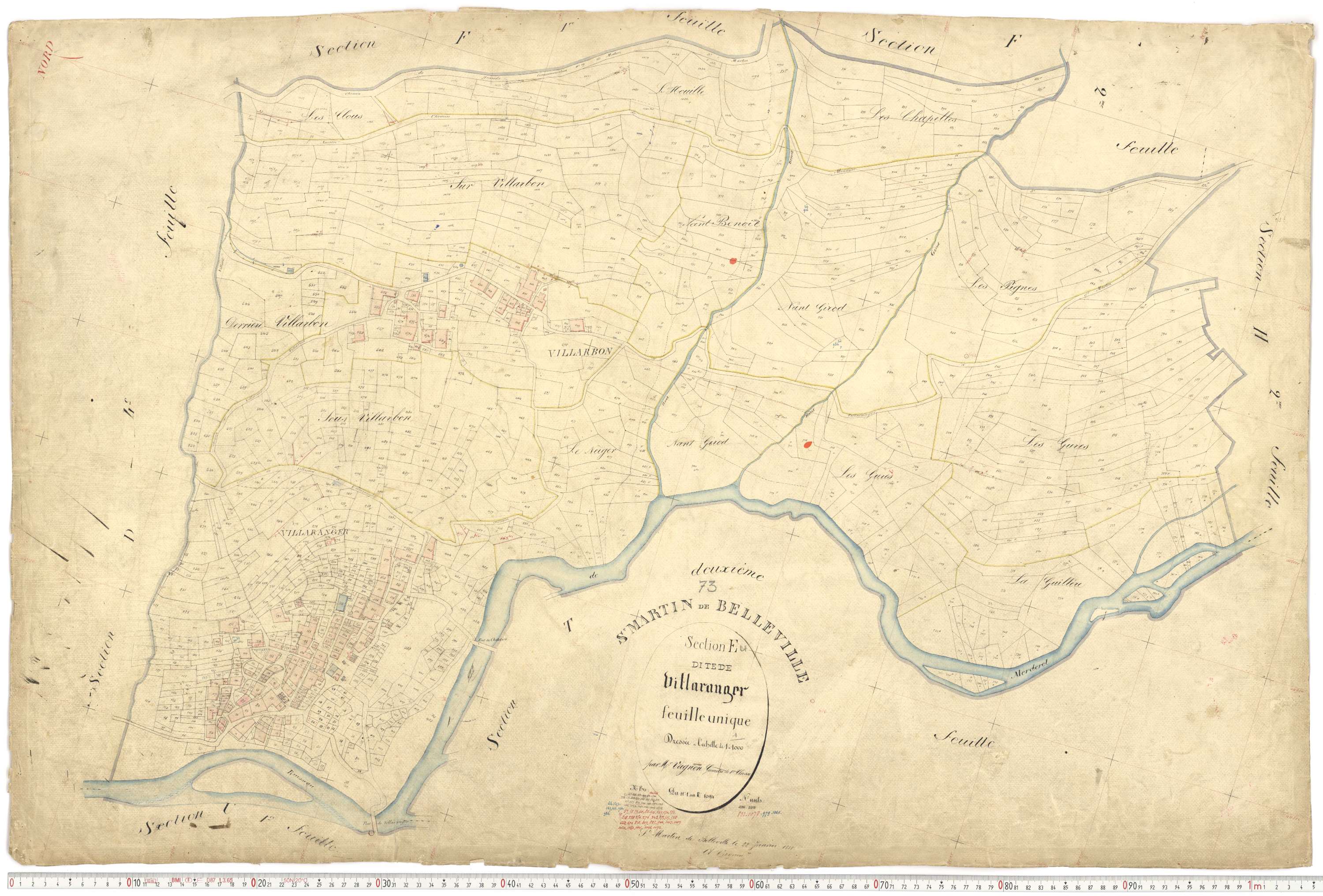 Saint-Martin-de-Belleville - Plans cadastraux du premier cadastre français.