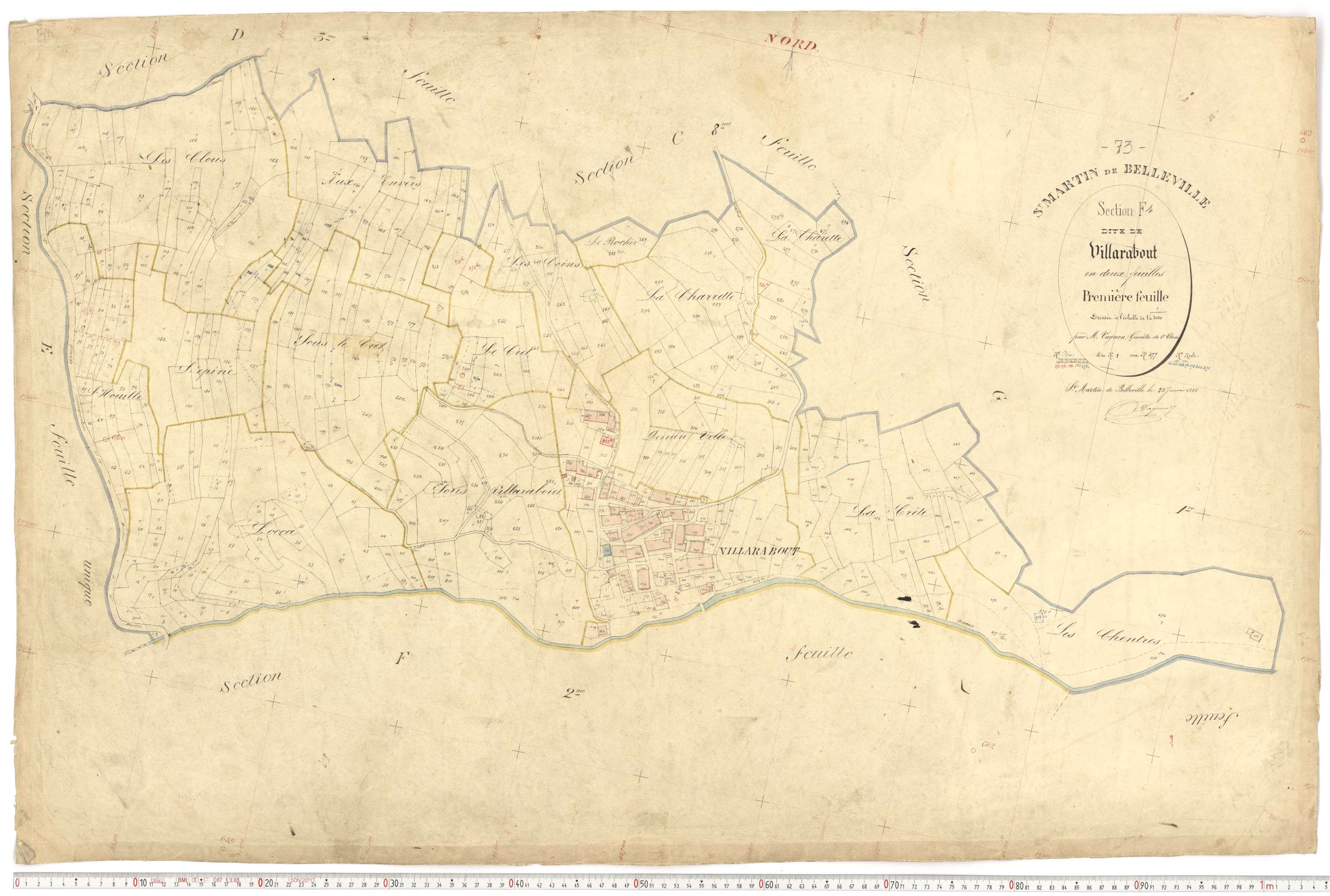 Saint-Martin-de-Belleville - Plans cadastraux du premier cadastre français.