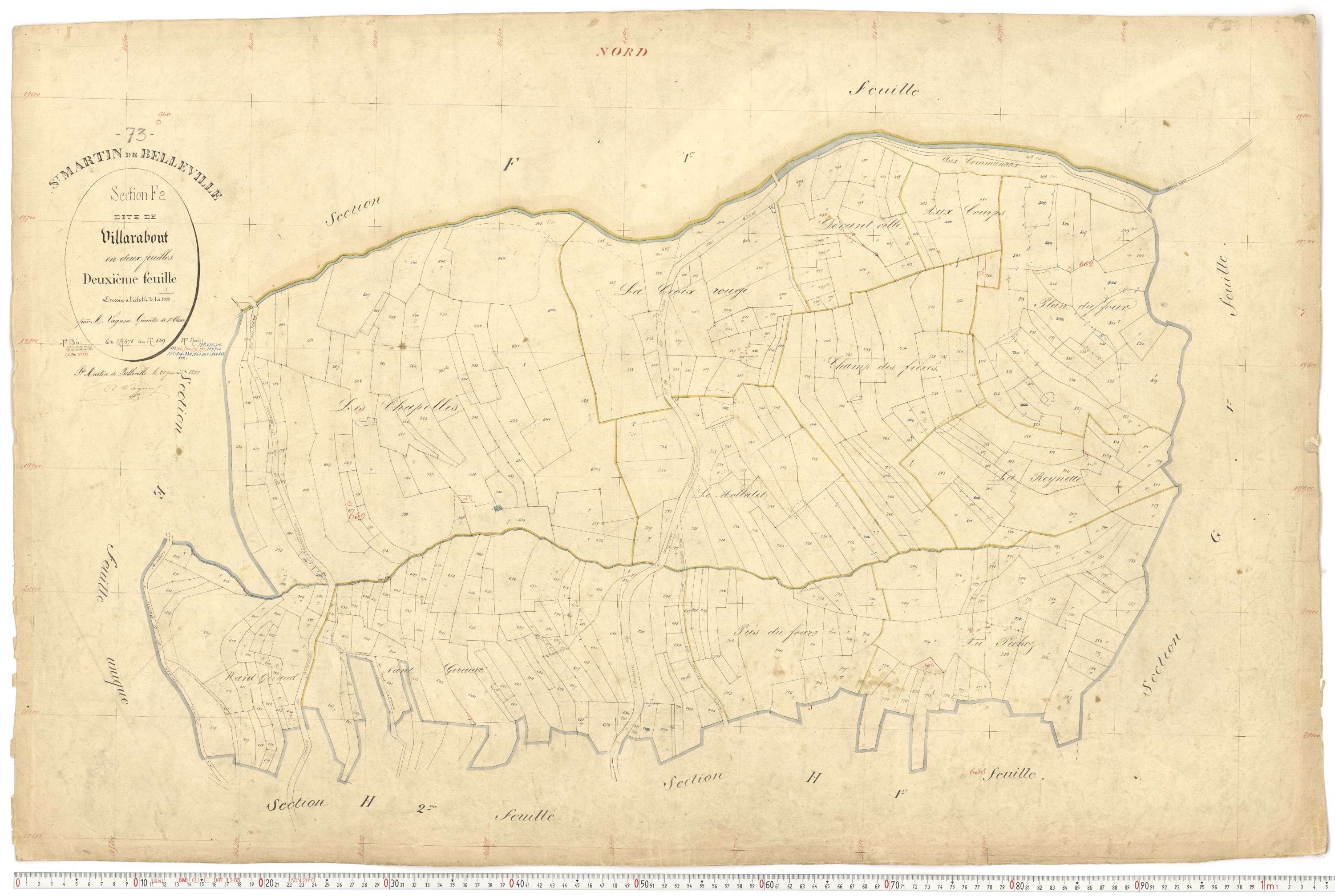 Saint-Martin-de-Belleville - Plans cadastraux du premier cadastre français.