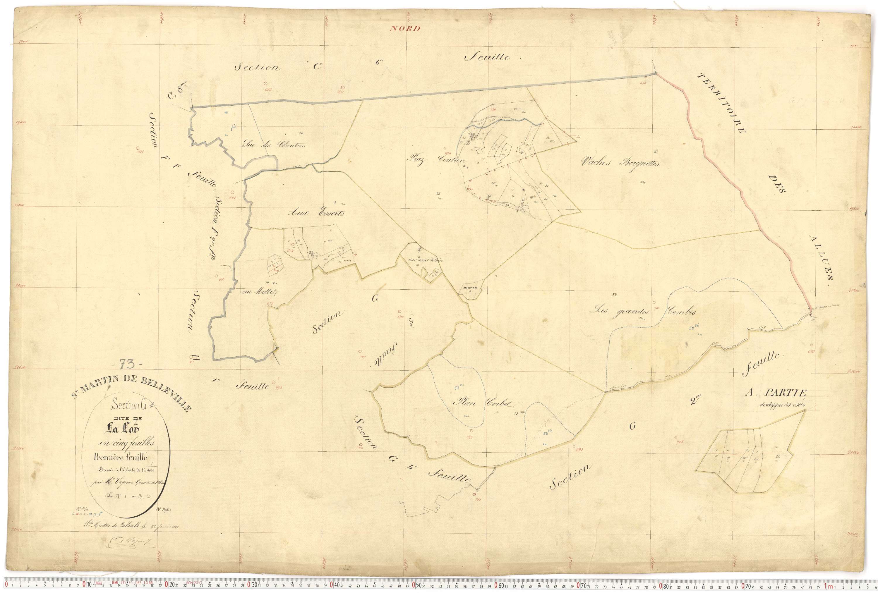 Saint-Martin-de-Belleville - Plans cadastraux du premier cadastre français.