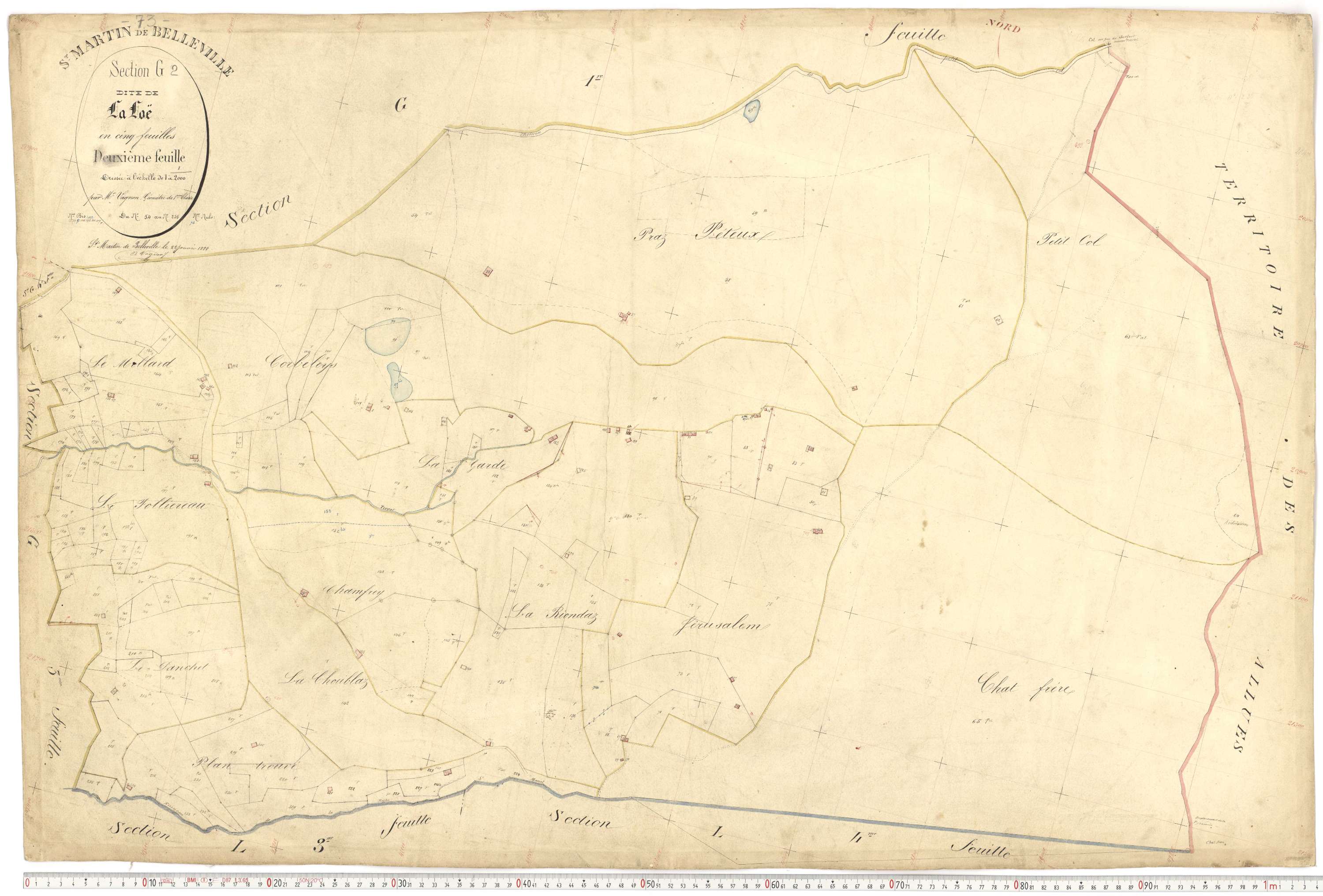 Saint-Martin-de-Belleville - Plans cadastraux du premier cadastre français.