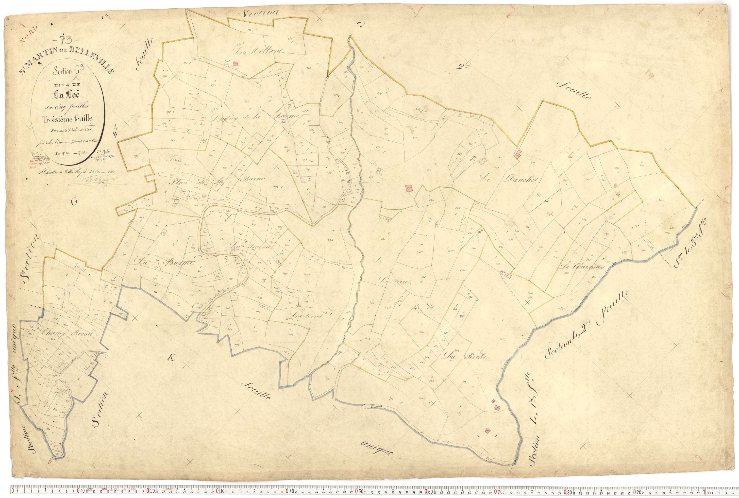 Saint-Martin-de-Belleville - Plans cadastraux du premier cadastre français.