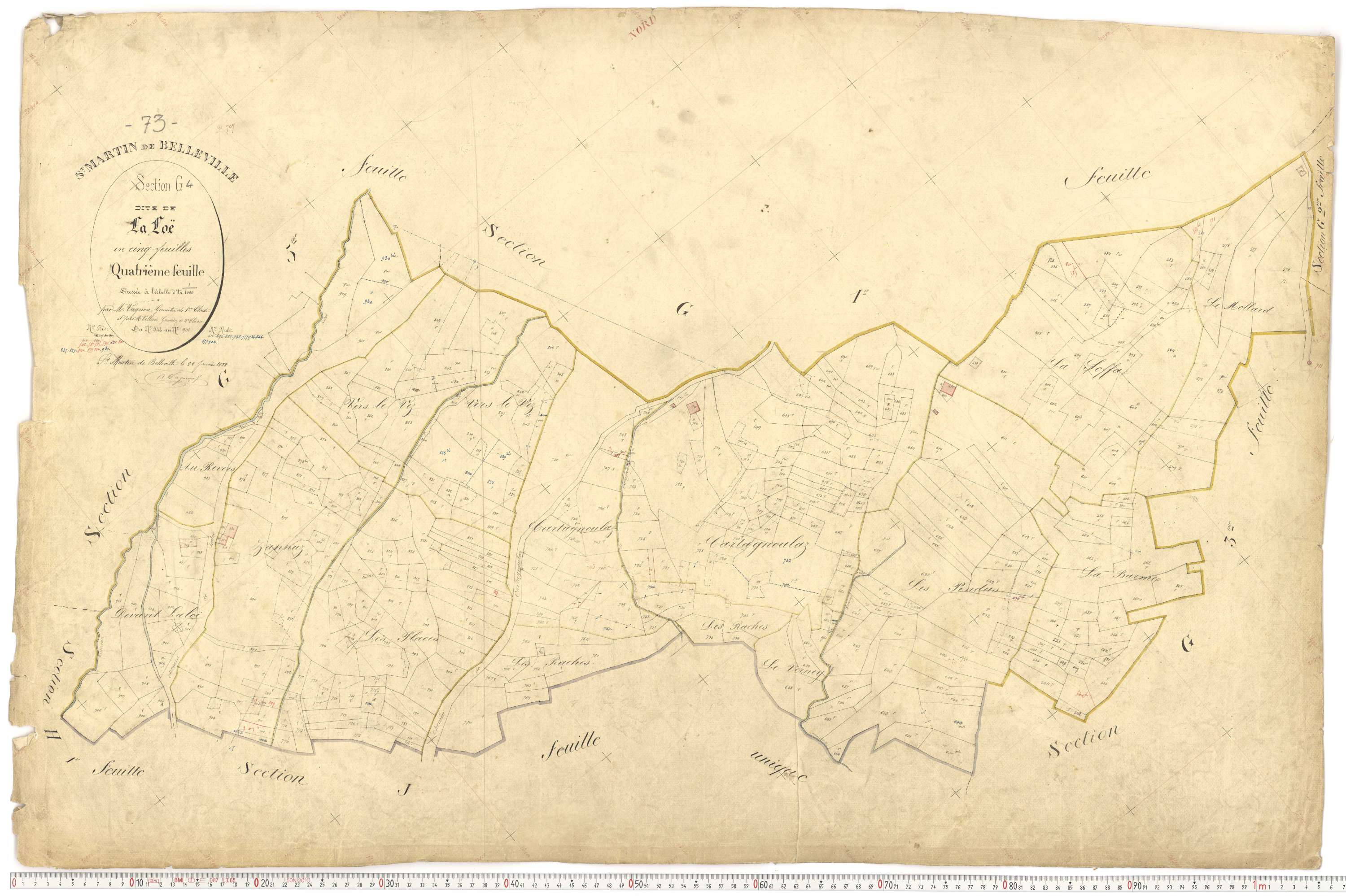Saint-Martin-de-Belleville - Plans cadastraux du premier cadastre français.
