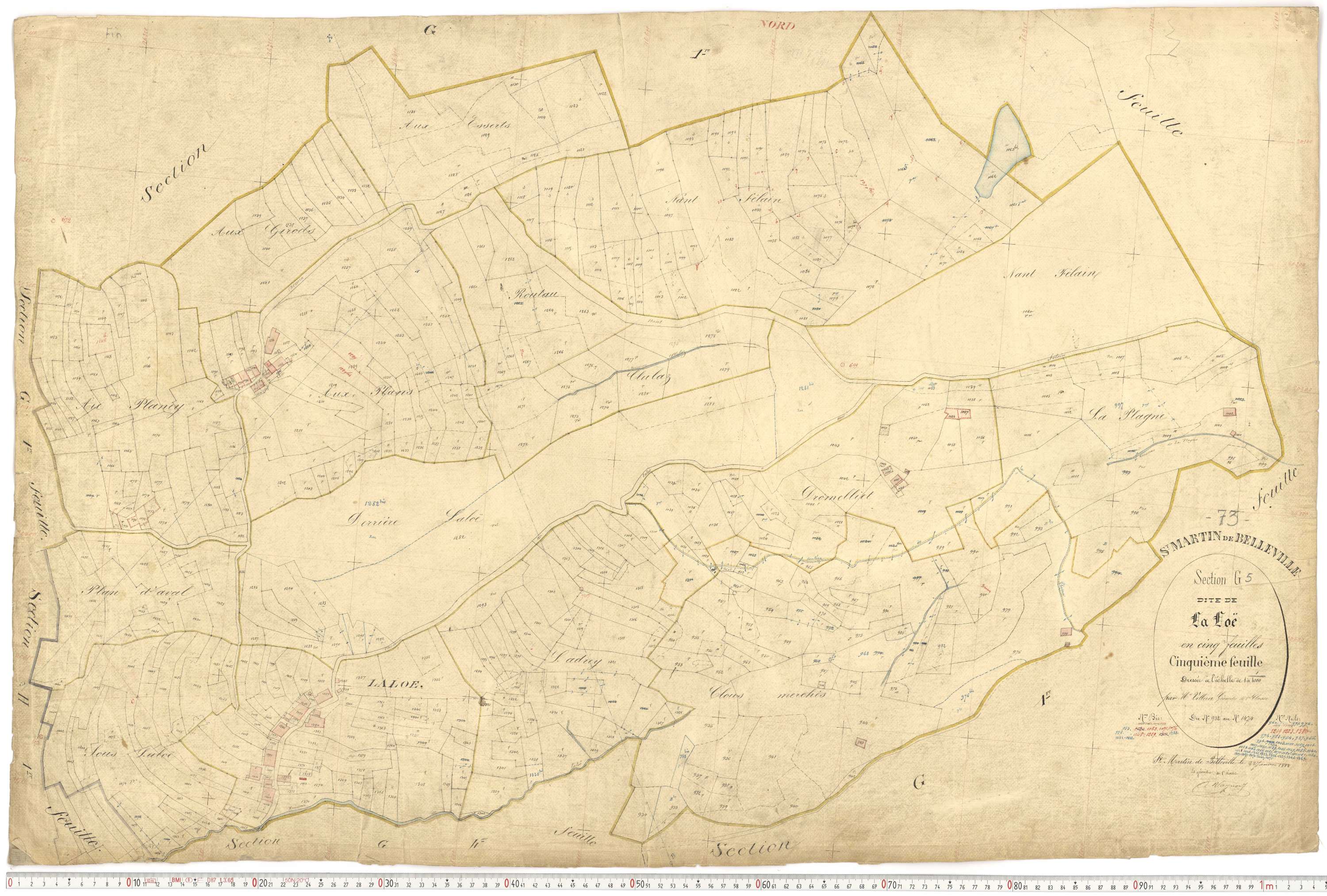 Saint-Martin-de-Belleville - Plans cadastraux du premier cadastre français.