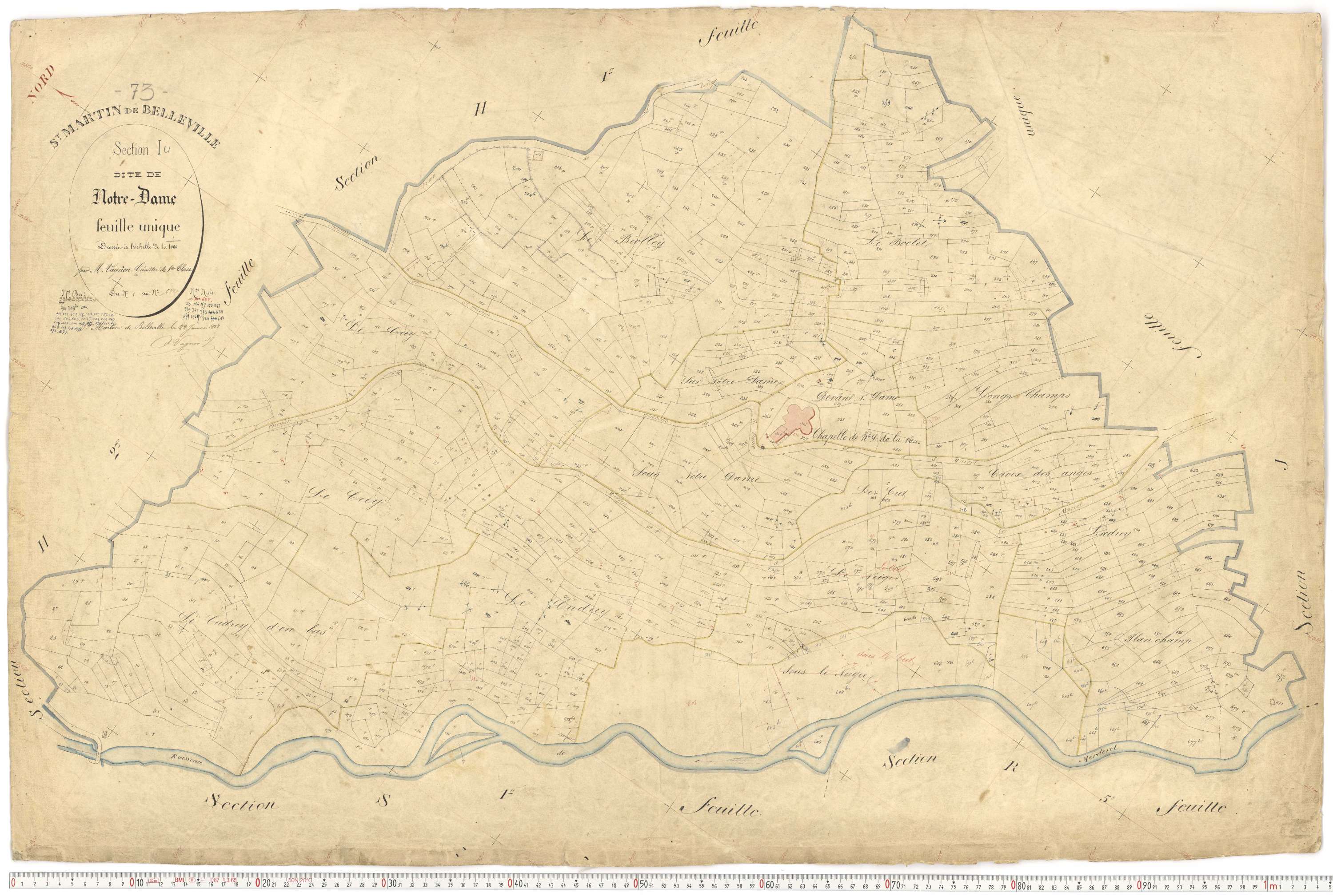 Saint-Martin-de-Belleville - Plans cadastraux du premier cadastre français.