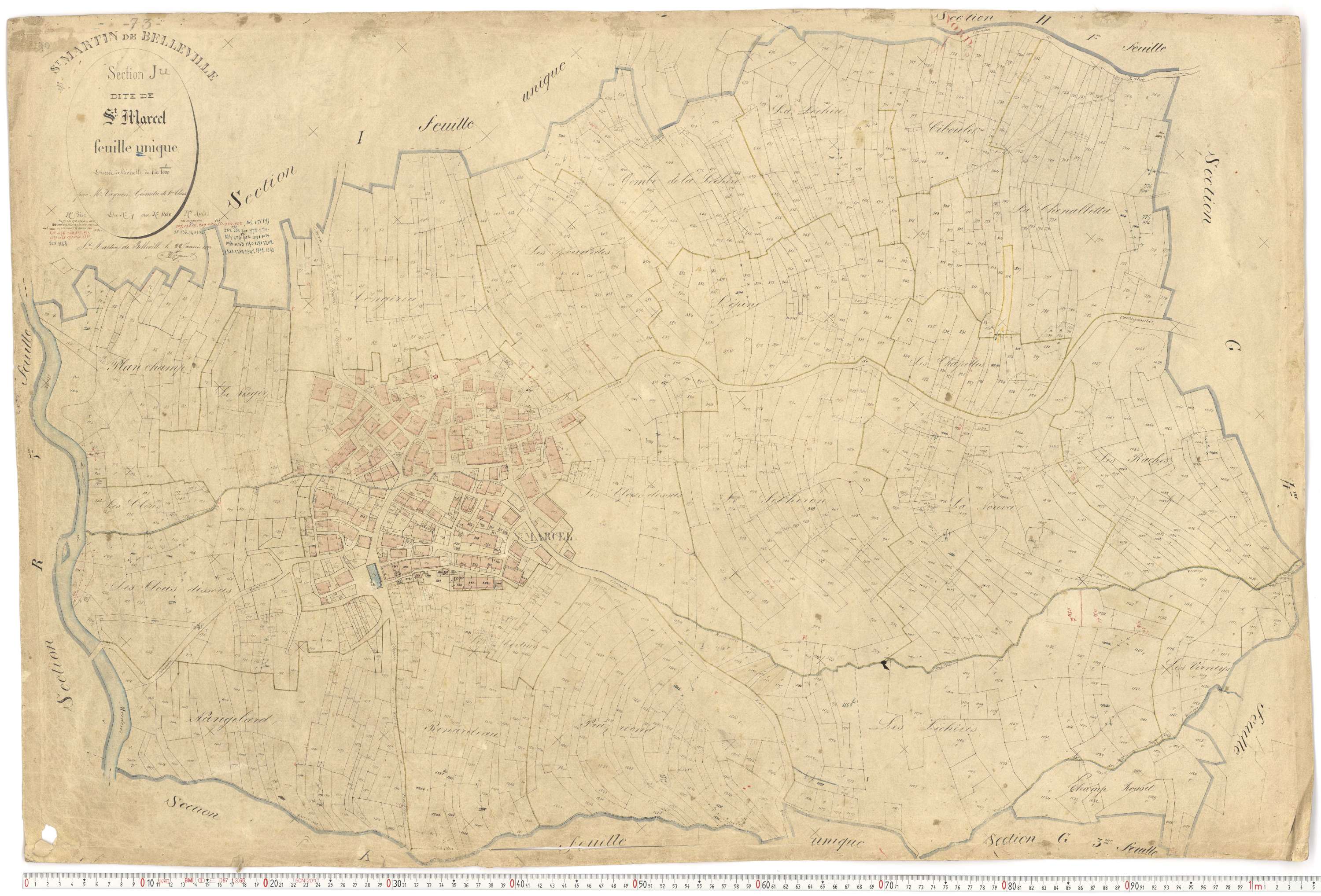 Saint-Martin-de-Belleville - Plans cadastraux du premier cadastre français.