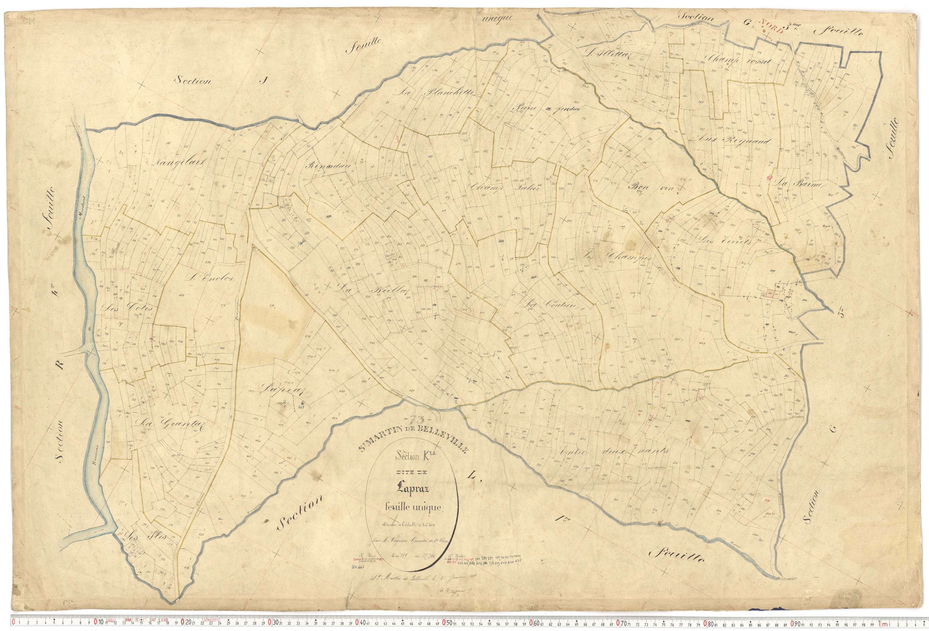 Saint-Martin-de-Belleville - Plans cadastraux du premier cadastre français.