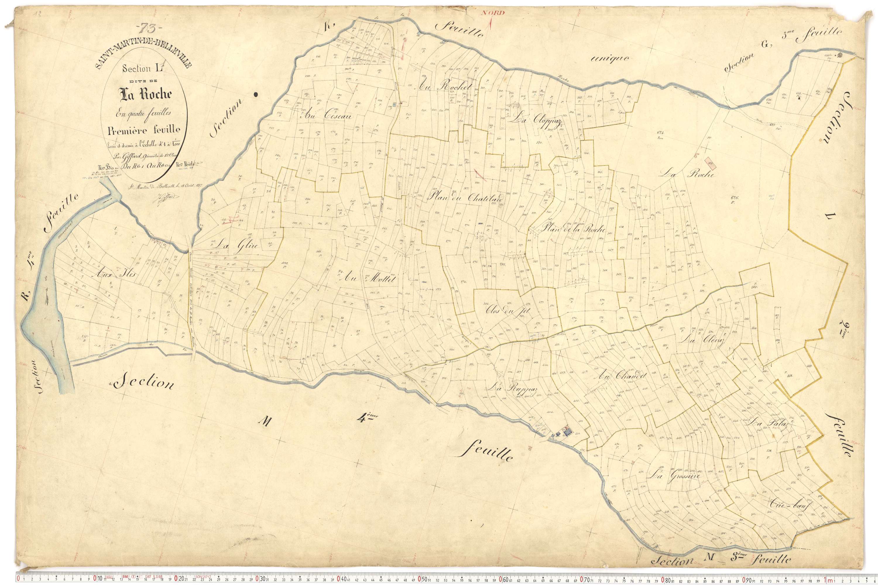 Saint-Martin-de-Belleville - Plans cadastraux du premier cadastre français.