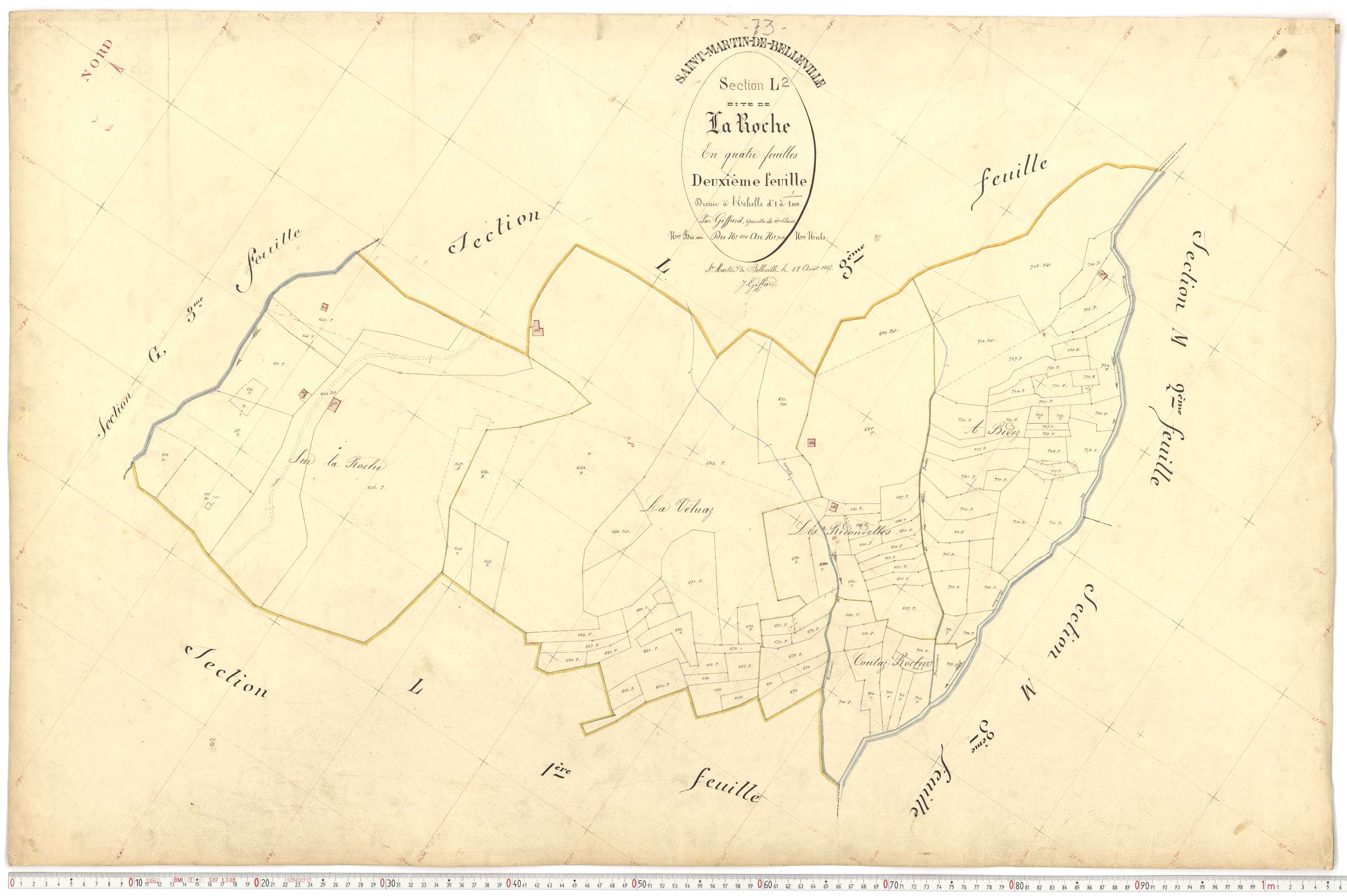 Saint-Martin-de-Belleville - Plans cadastraux du premier cadastre français.
