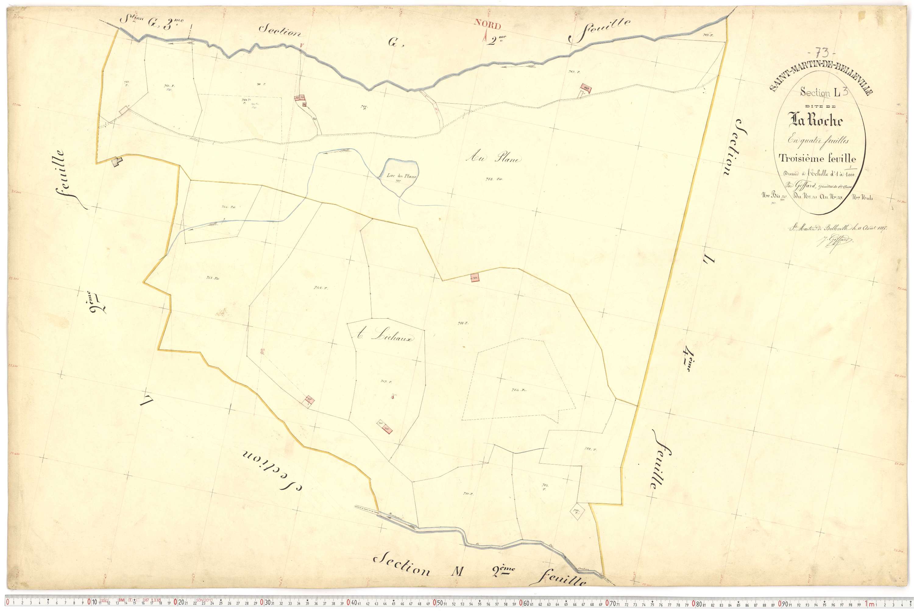 Saint-Martin-de-Belleville - Plans cadastraux du premier cadastre français.