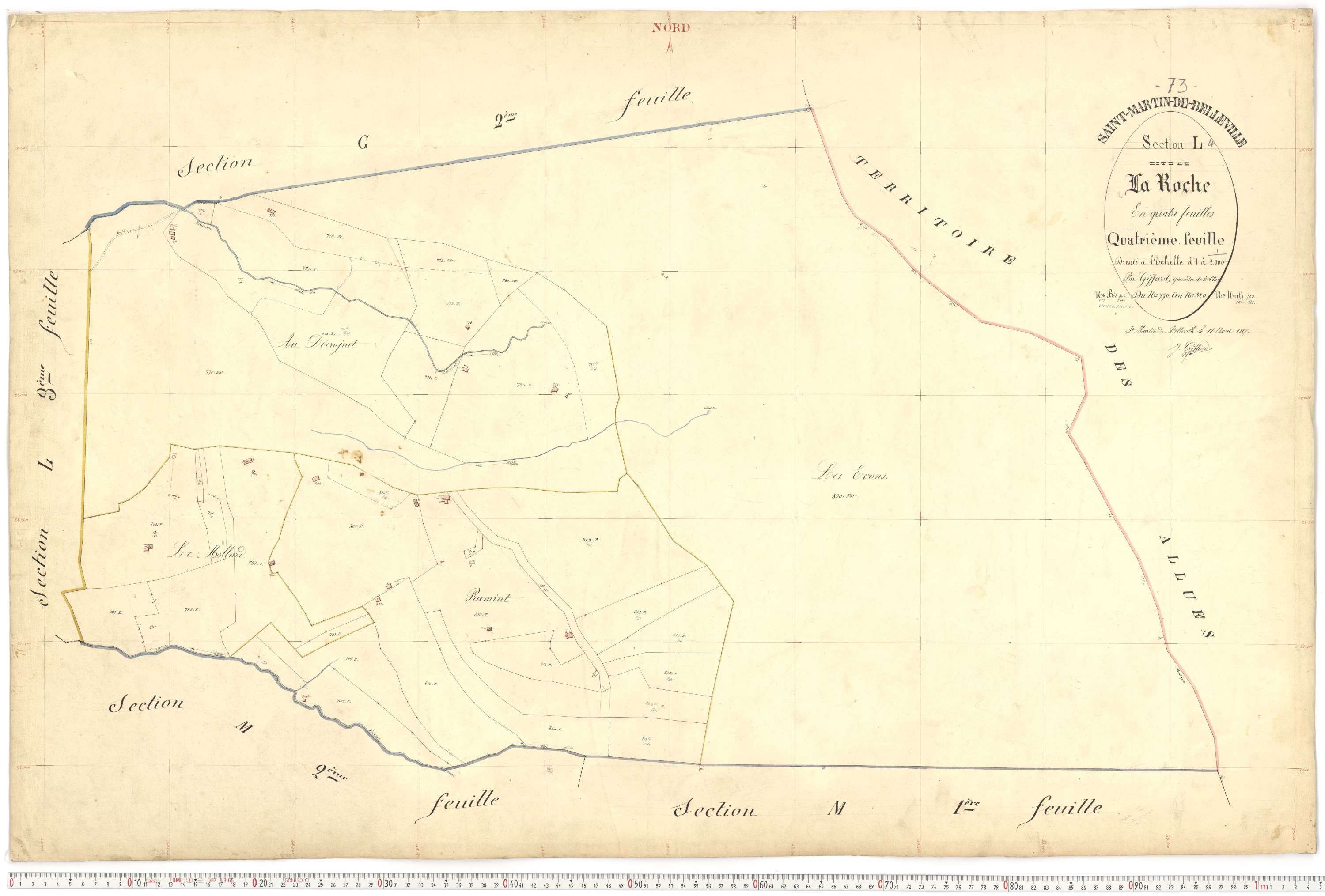 Saint-Martin-de-Belleville - Plans cadastraux du premier cadastre français.