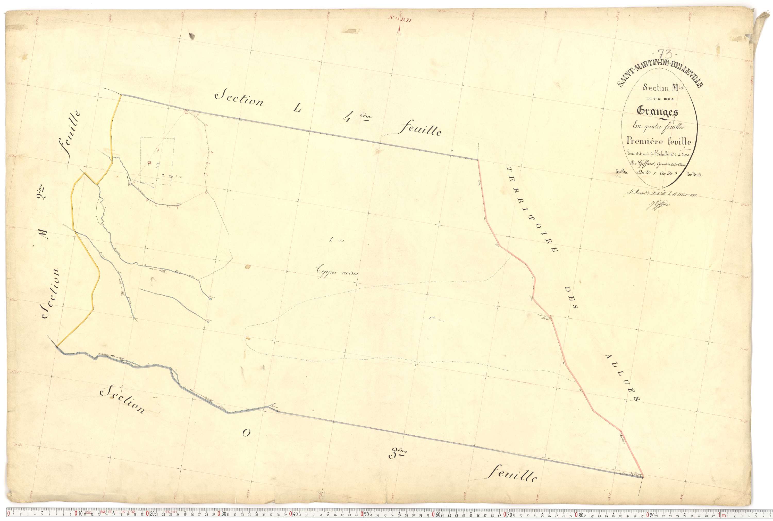 Saint-Martin-de-Belleville - Plans cadastraux du premier cadastre français.