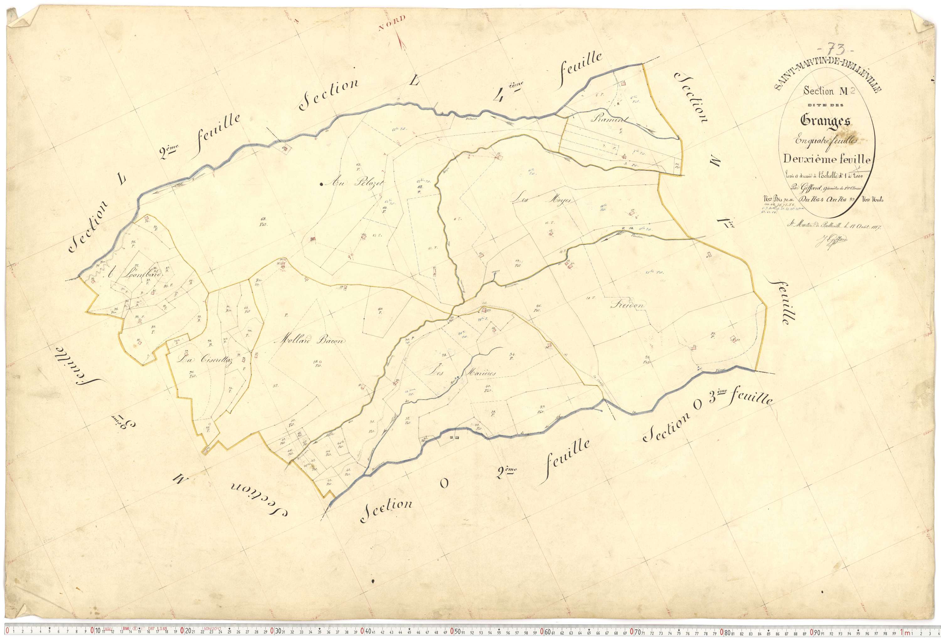 Saint-Martin-de-Belleville - Plans cadastraux du premier cadastre français.