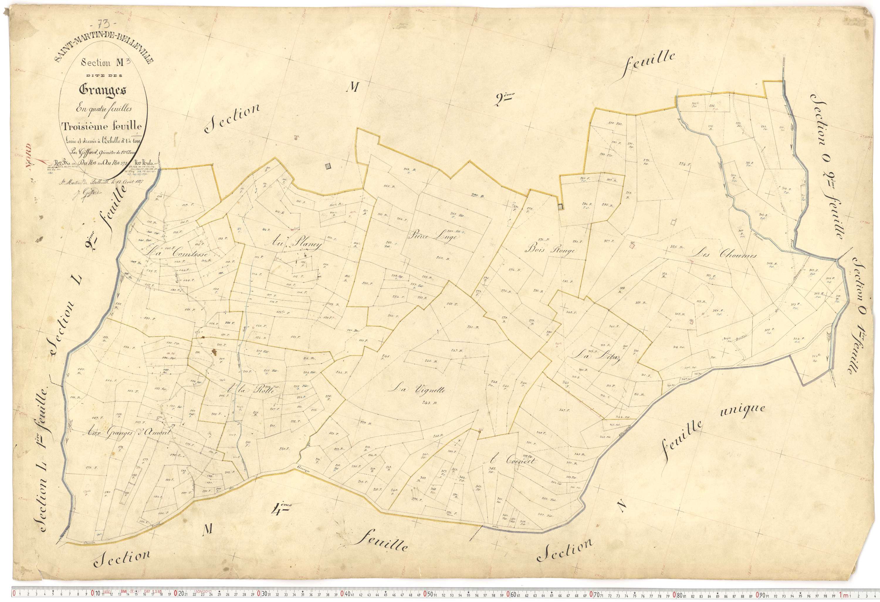 Saint-Martin-de-Belleville - Plans cadastraux du premier cadastre français.
