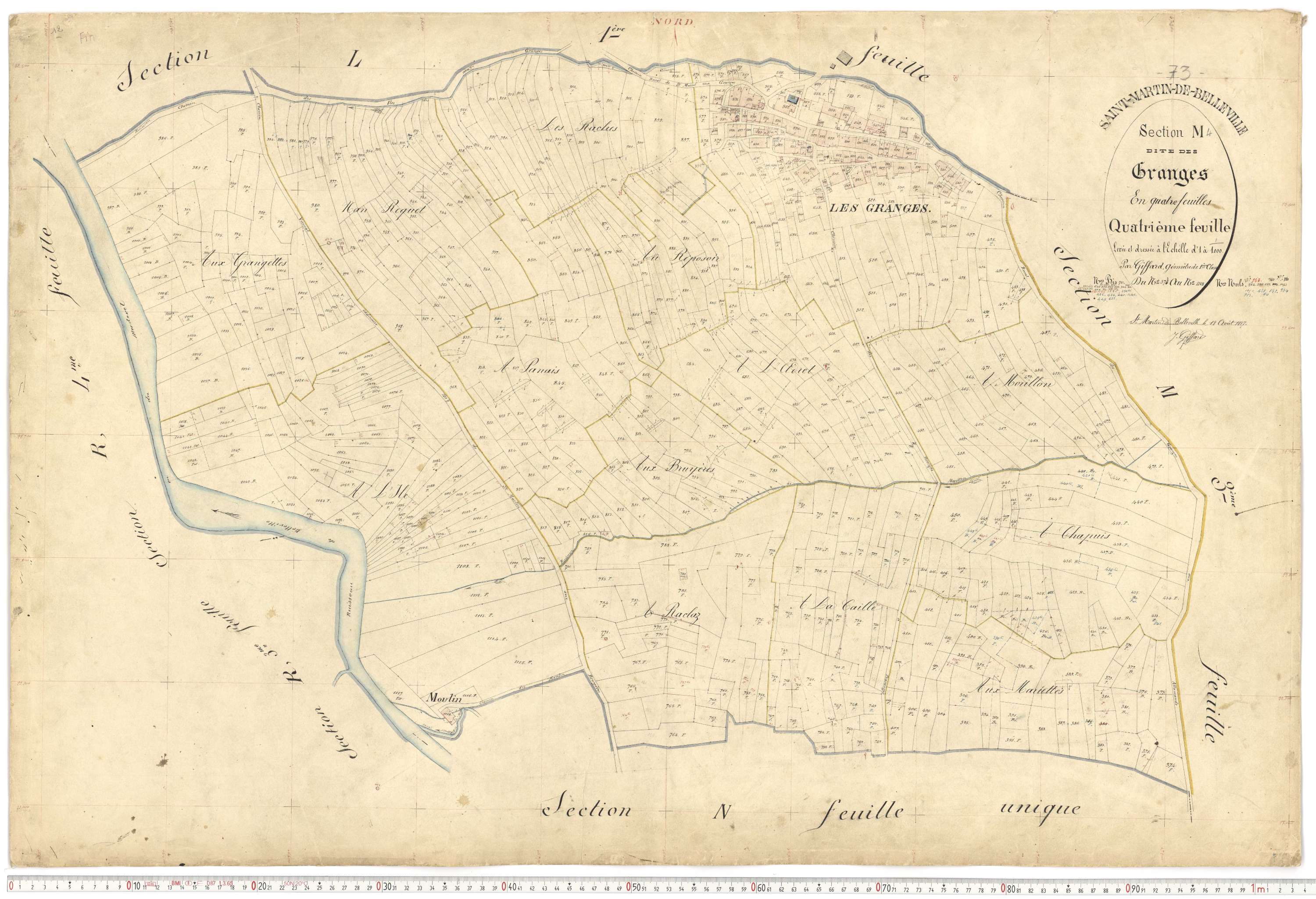 Saint-Martin-de-Belleville - Plans cadastraux du premier cadastre français.