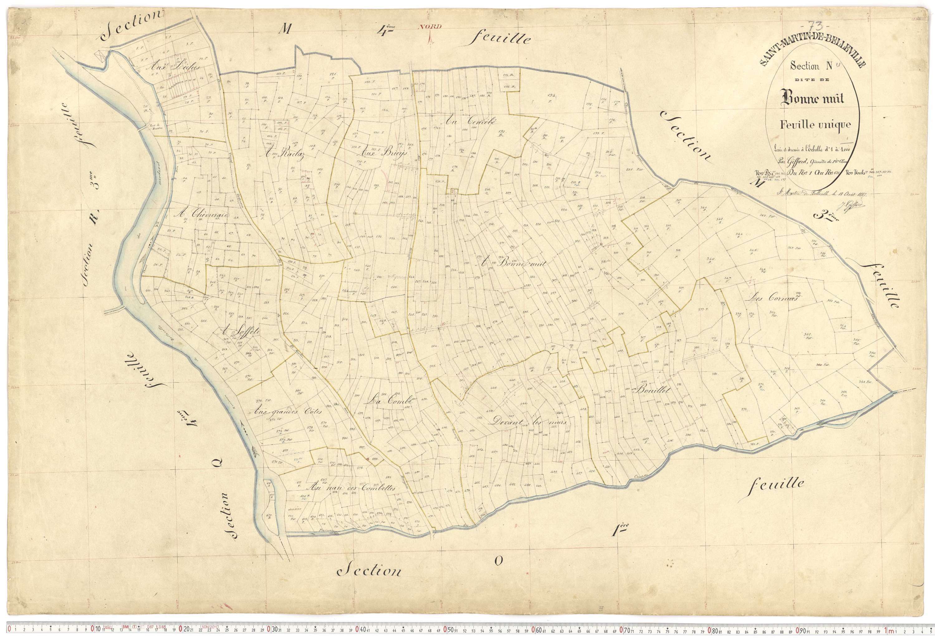 Saint-Martin-de-Belleville - Plans cadastraux du premier cadastre français.