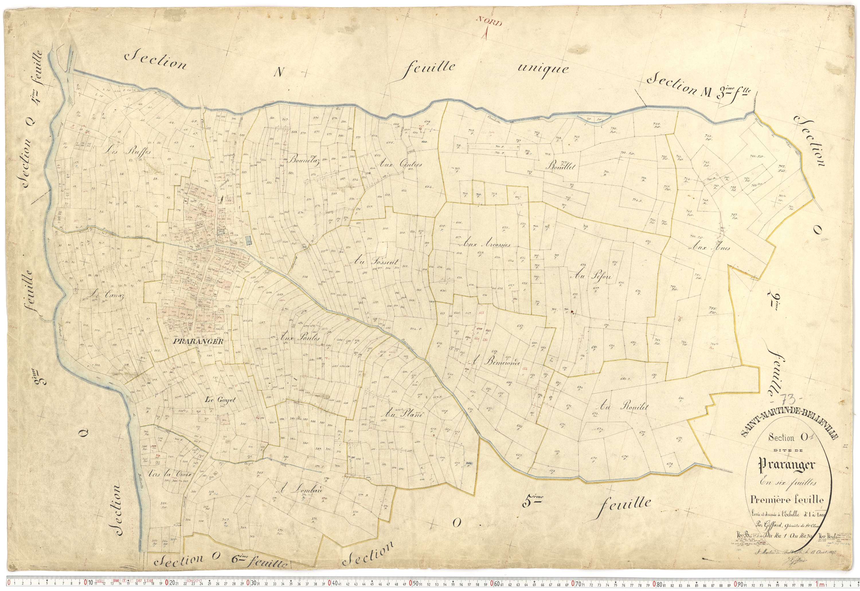 Saint-Martin-de-Belleville - Plans cadastraux du premier cadastre français.