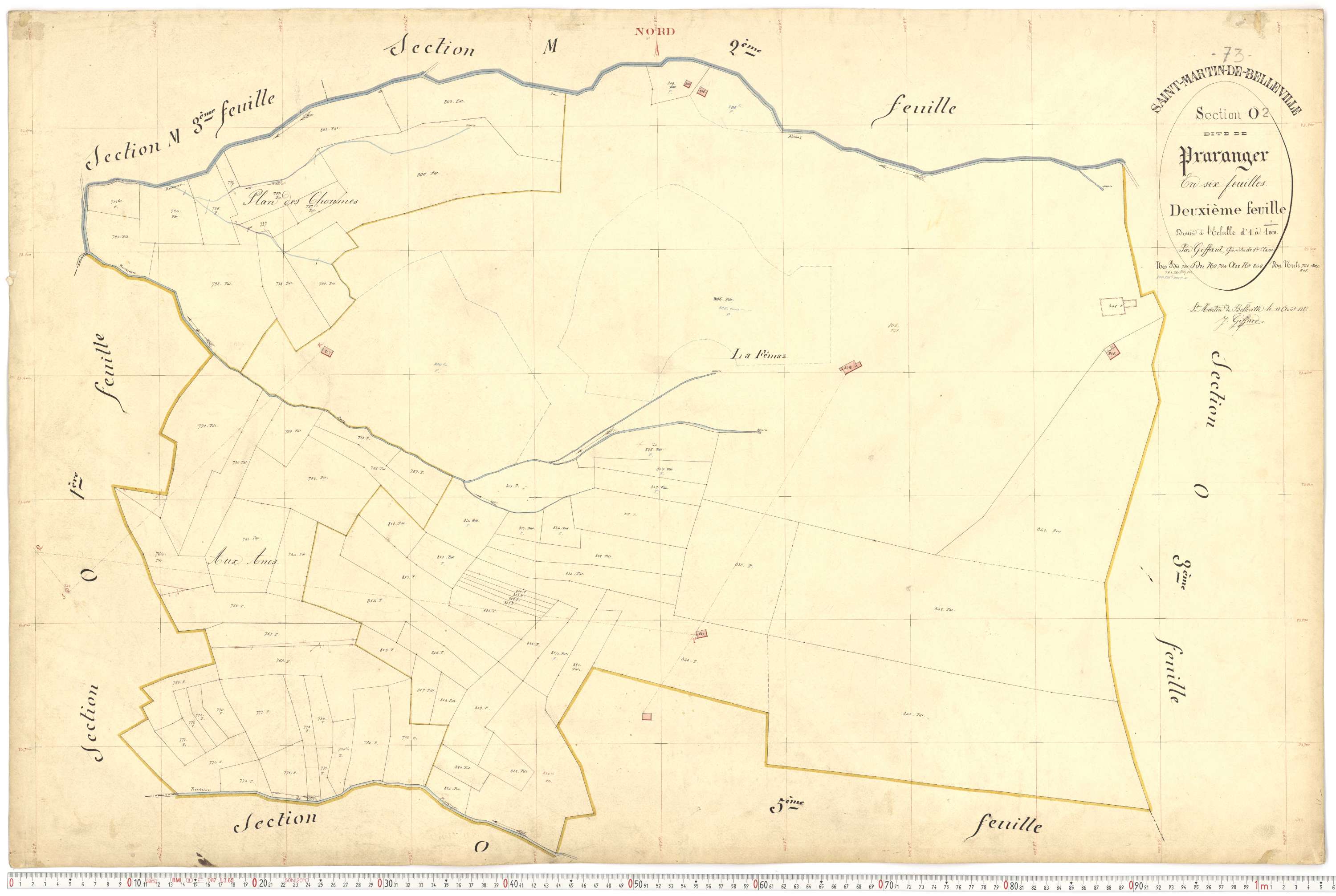 Saint-Martin-de-Belleville - Plans cadastraux du premier cadastre français.