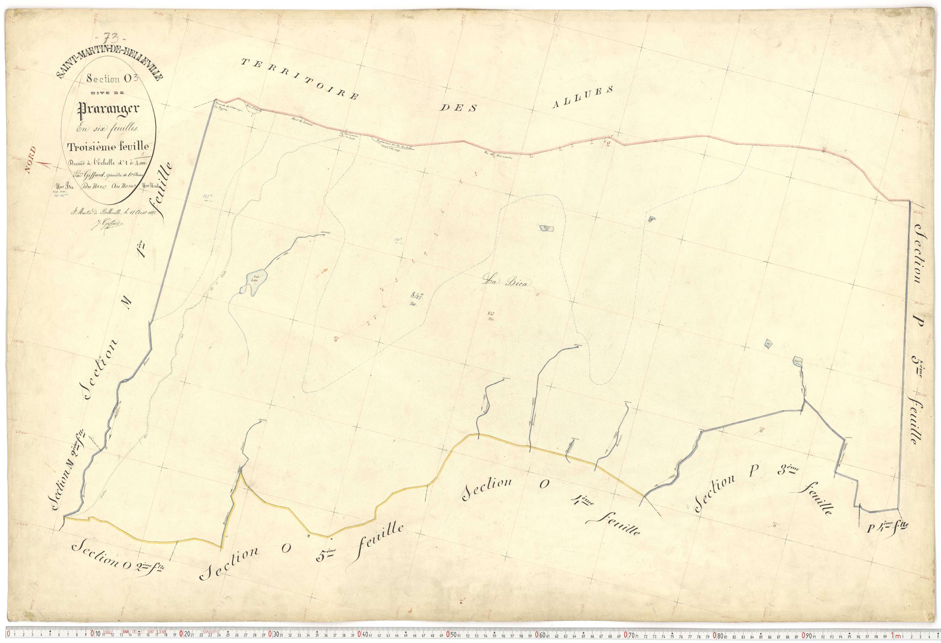 Saint-Martin-de-Belleville - Plans cadastraux du premier cadastre français.