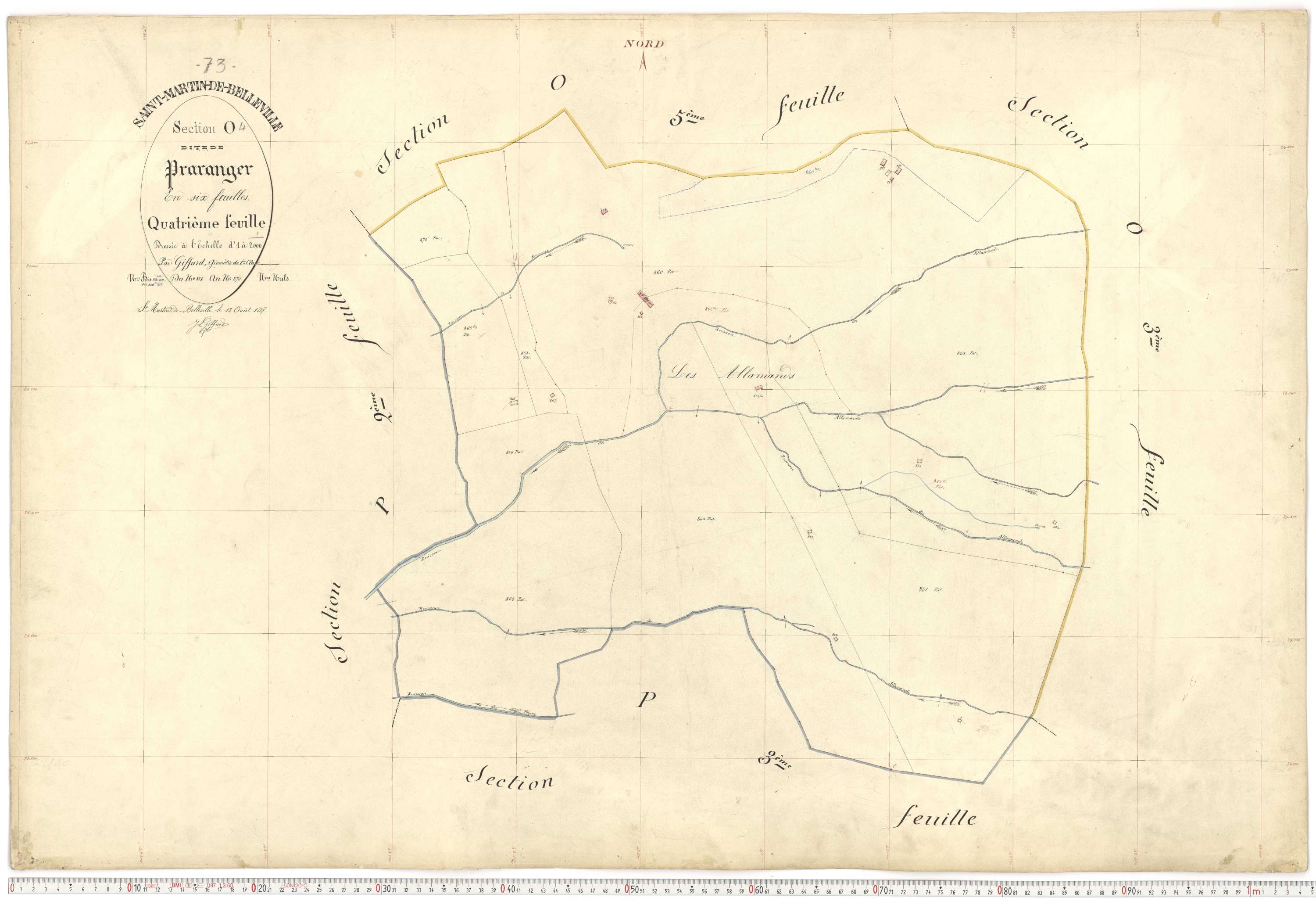 Saint-Martin-de-Belleville - Plans cadastraux du premier cadastre français.