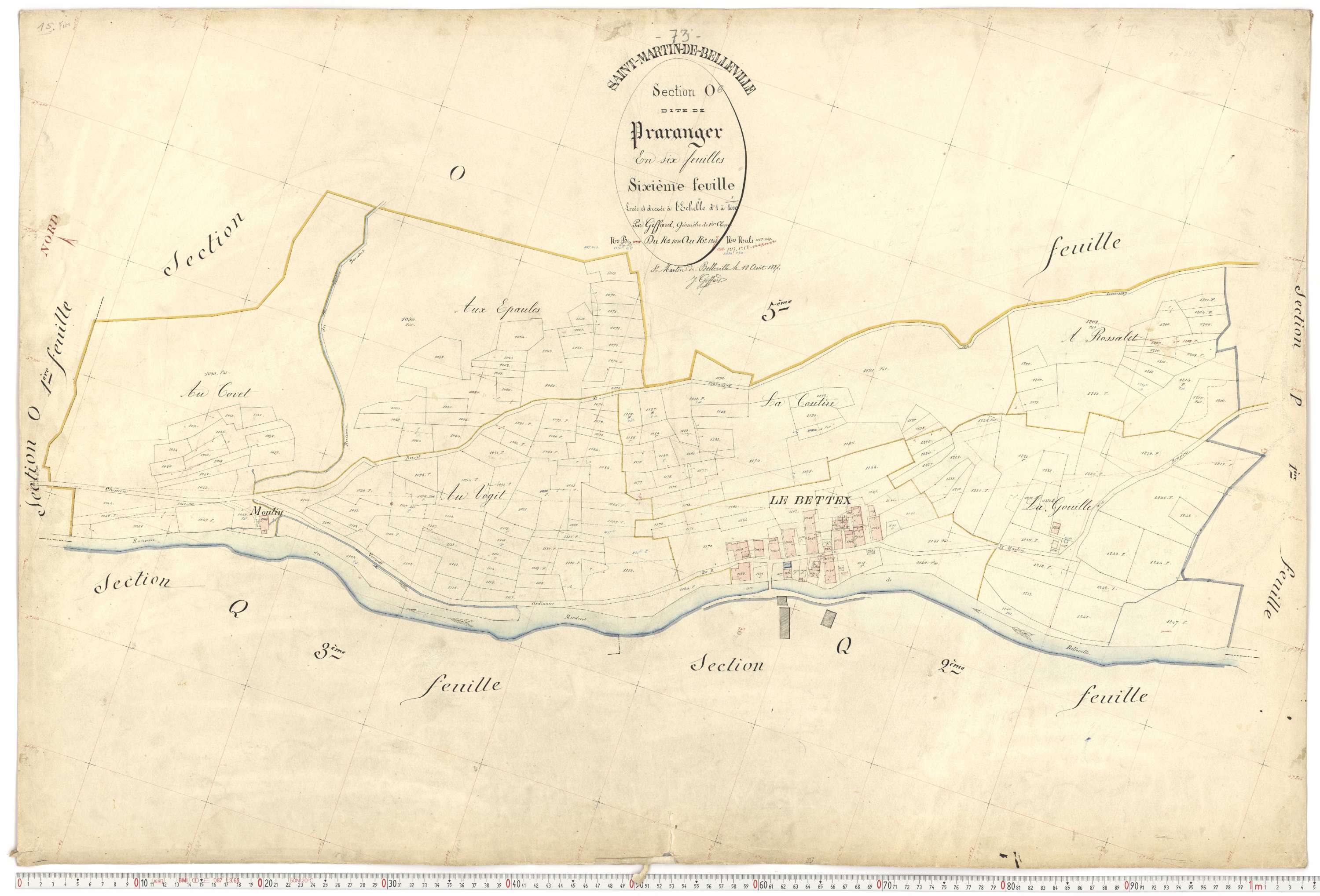 Saint-Martin-de-Belleville - Plans cadastraux du premier cadastre français.