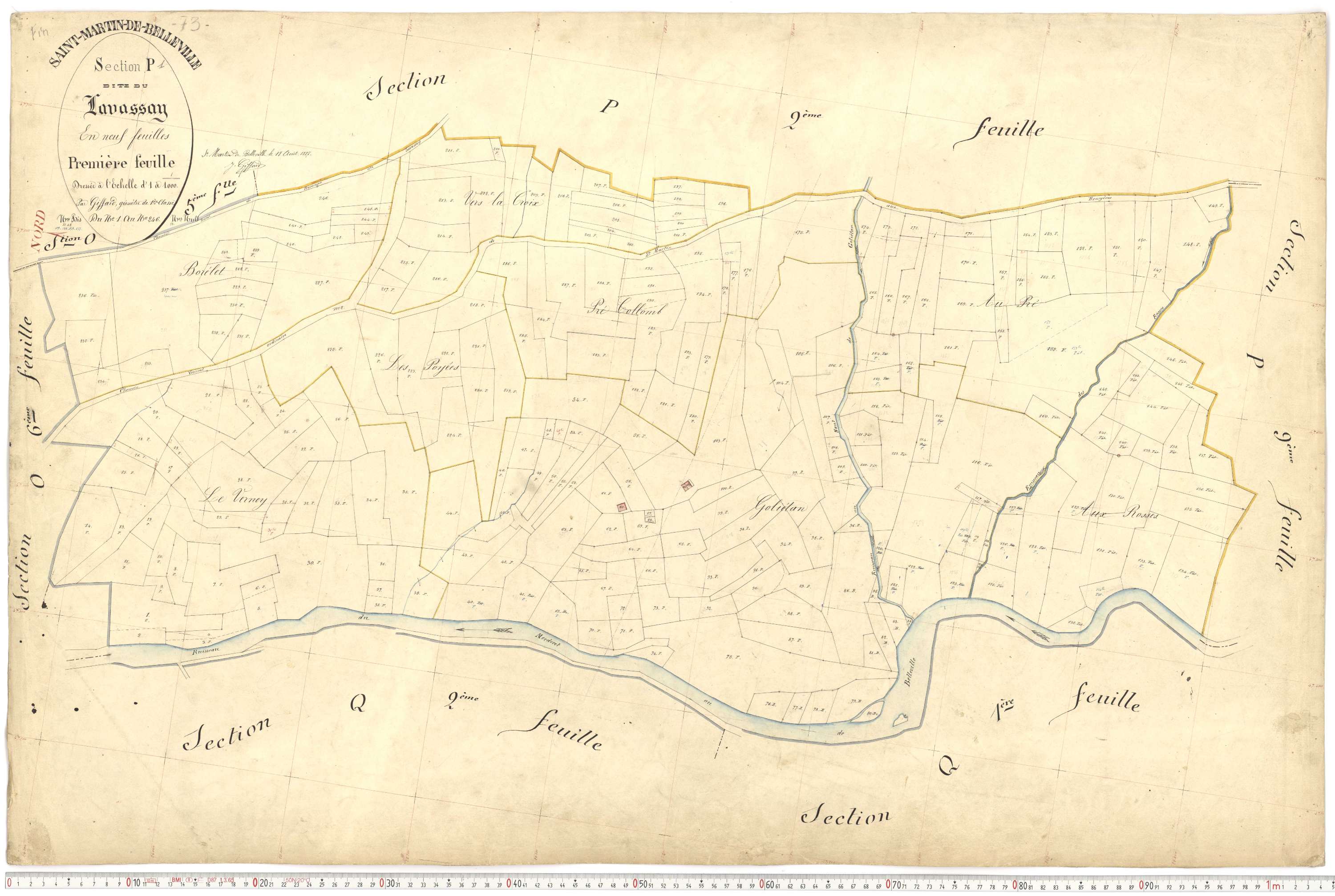 Saint-Martin-de-Belleville - Plans cadastraux du premier cadastre français.