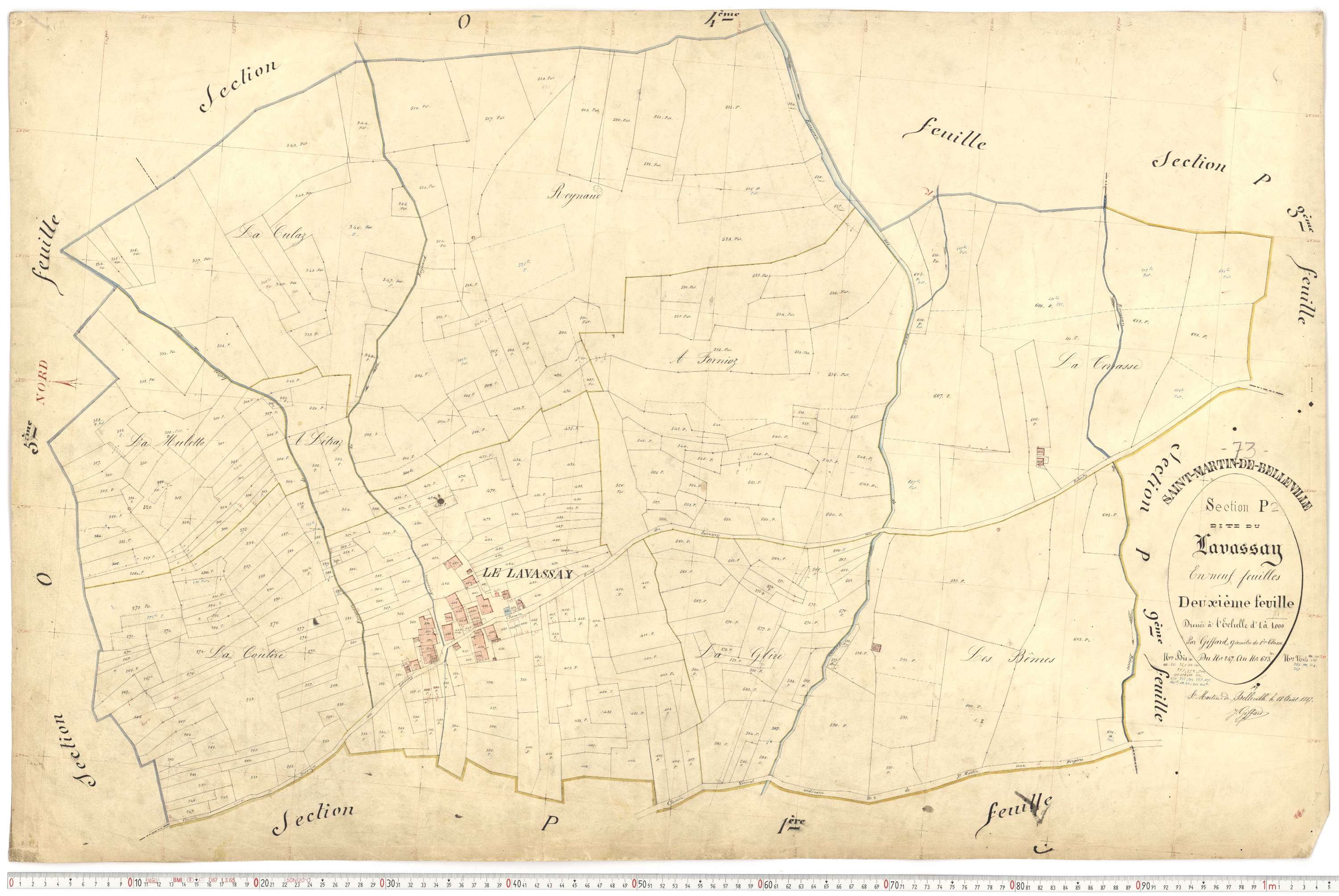 Saint-Martin-de-Belleville - Plans cadastraux du premier cadastre français.