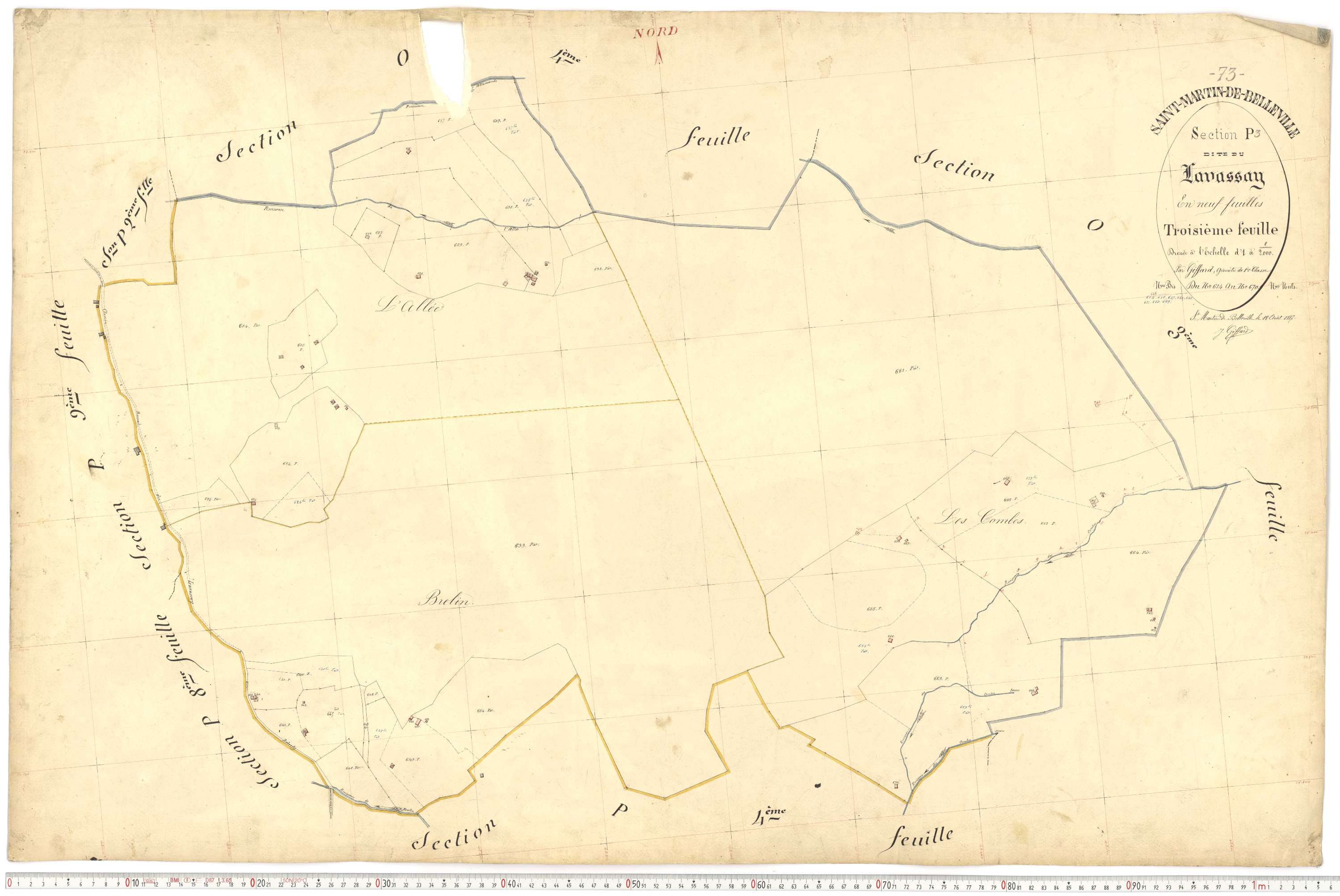 Saint-Martin-de-Belleville - Plans cadastraux du premier cadastre français.