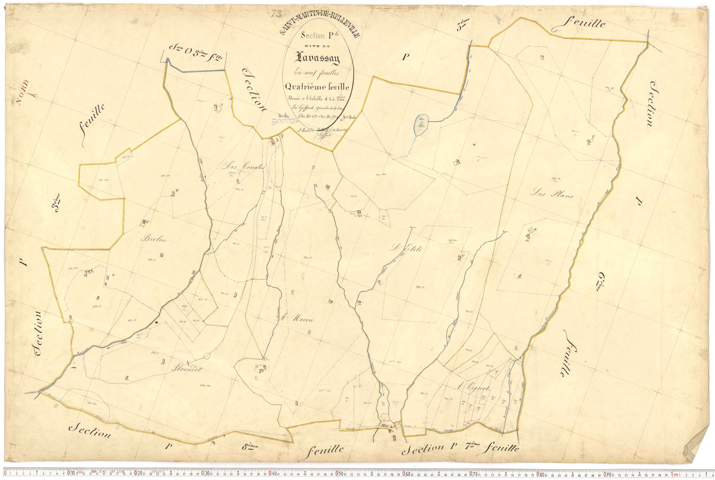 Saint-Martin-de-Belleville - Plans cadastraux du premier cadastre français.