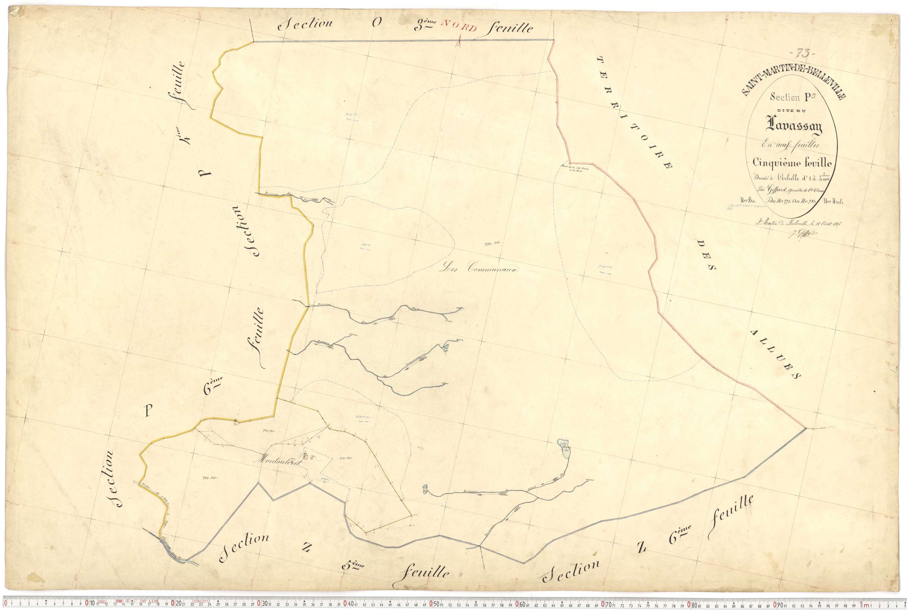 Saint-Martin-de-Belleville - Plans cadastraux du premier cadastre français.