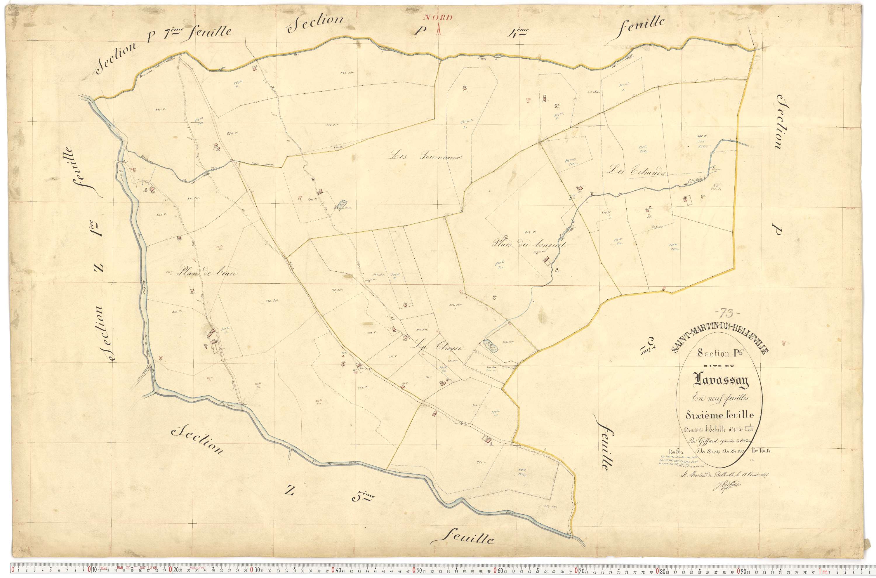 Saint-Martin-de-Belleville - Plans cadastraux du premier cadastre français.