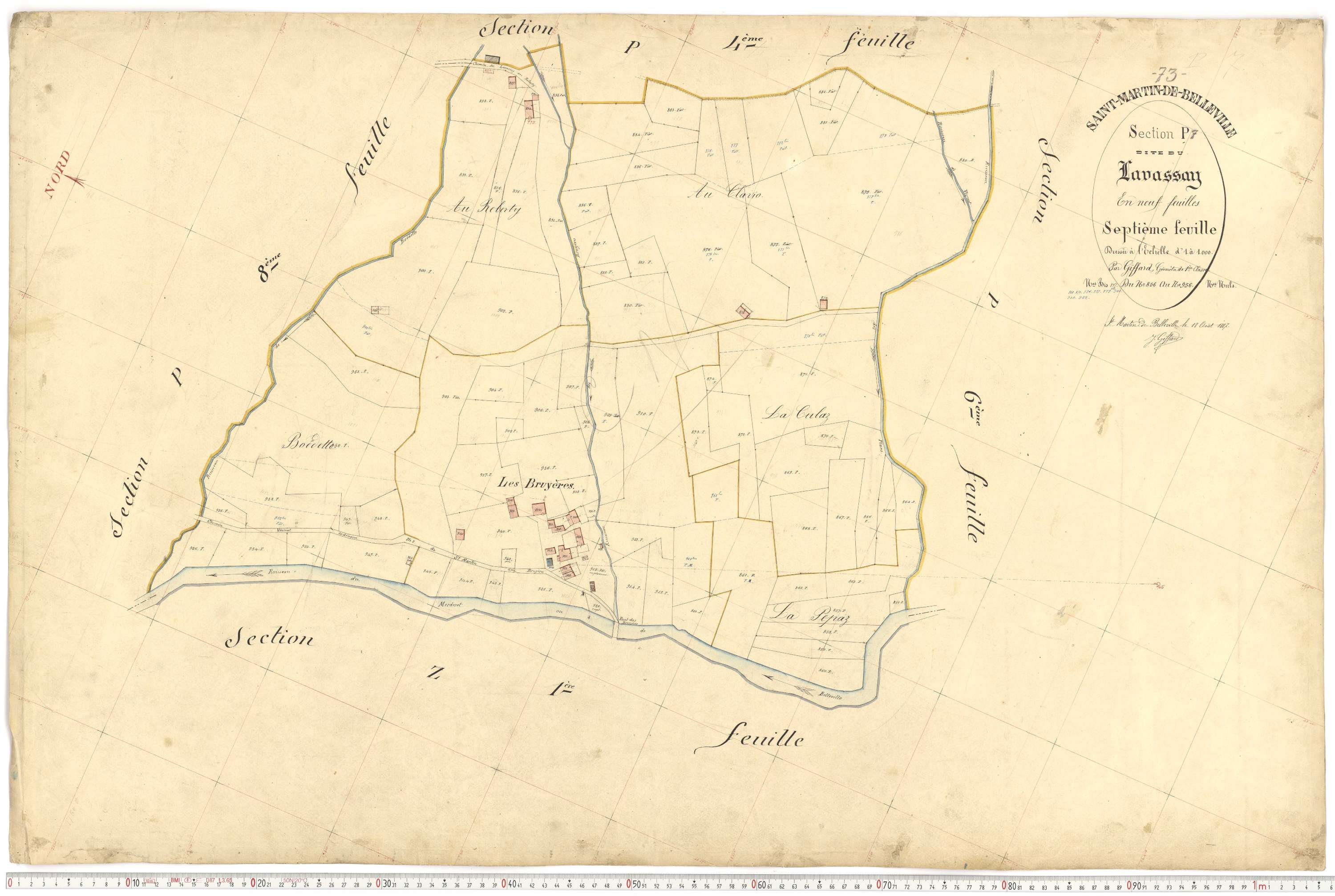 Saint-Martin-de-Belleville - Plans cadastraux du premier cadastre français.