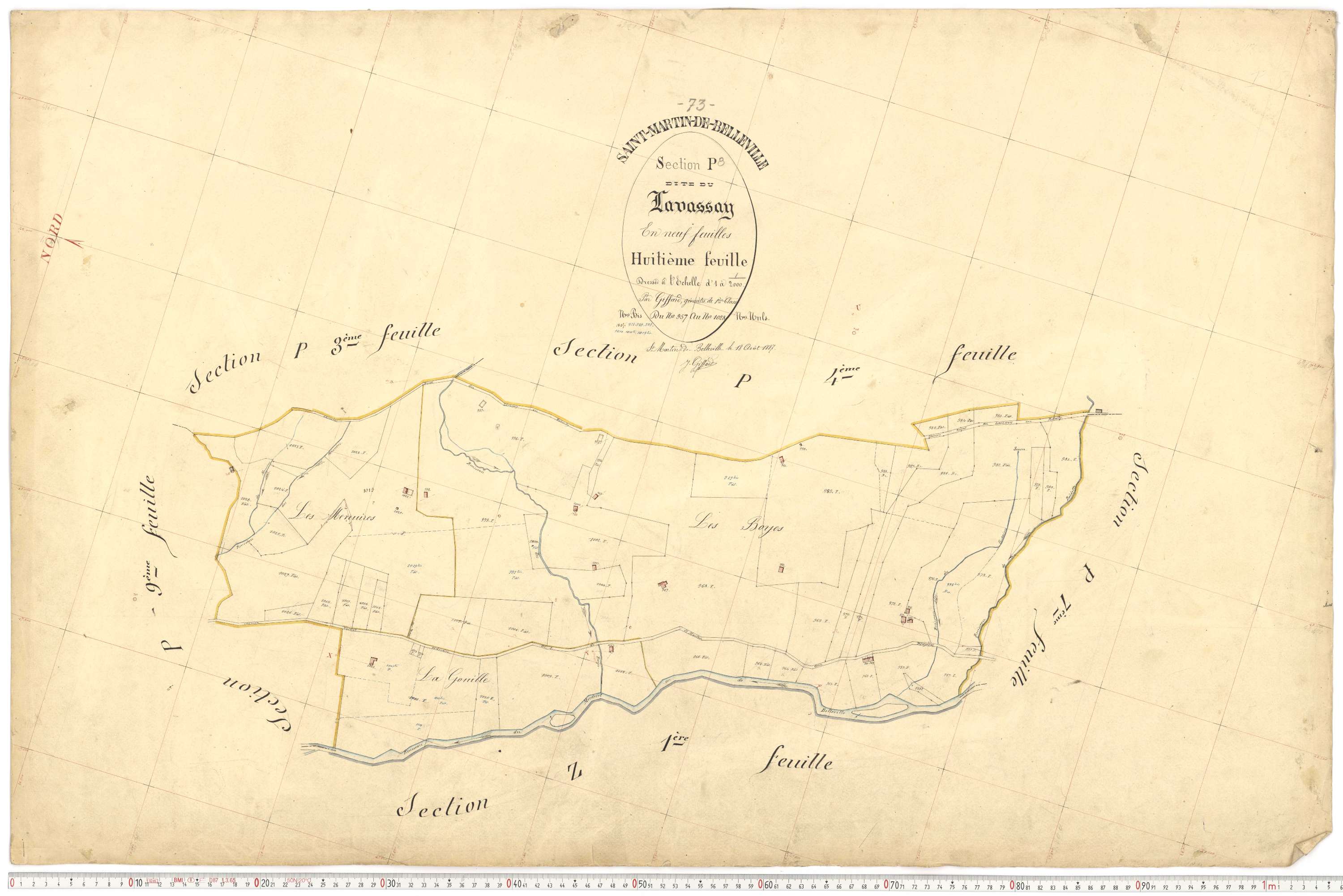 Saint-Martin-de-Belleville - Plans cadastraux du premier cadastre français.