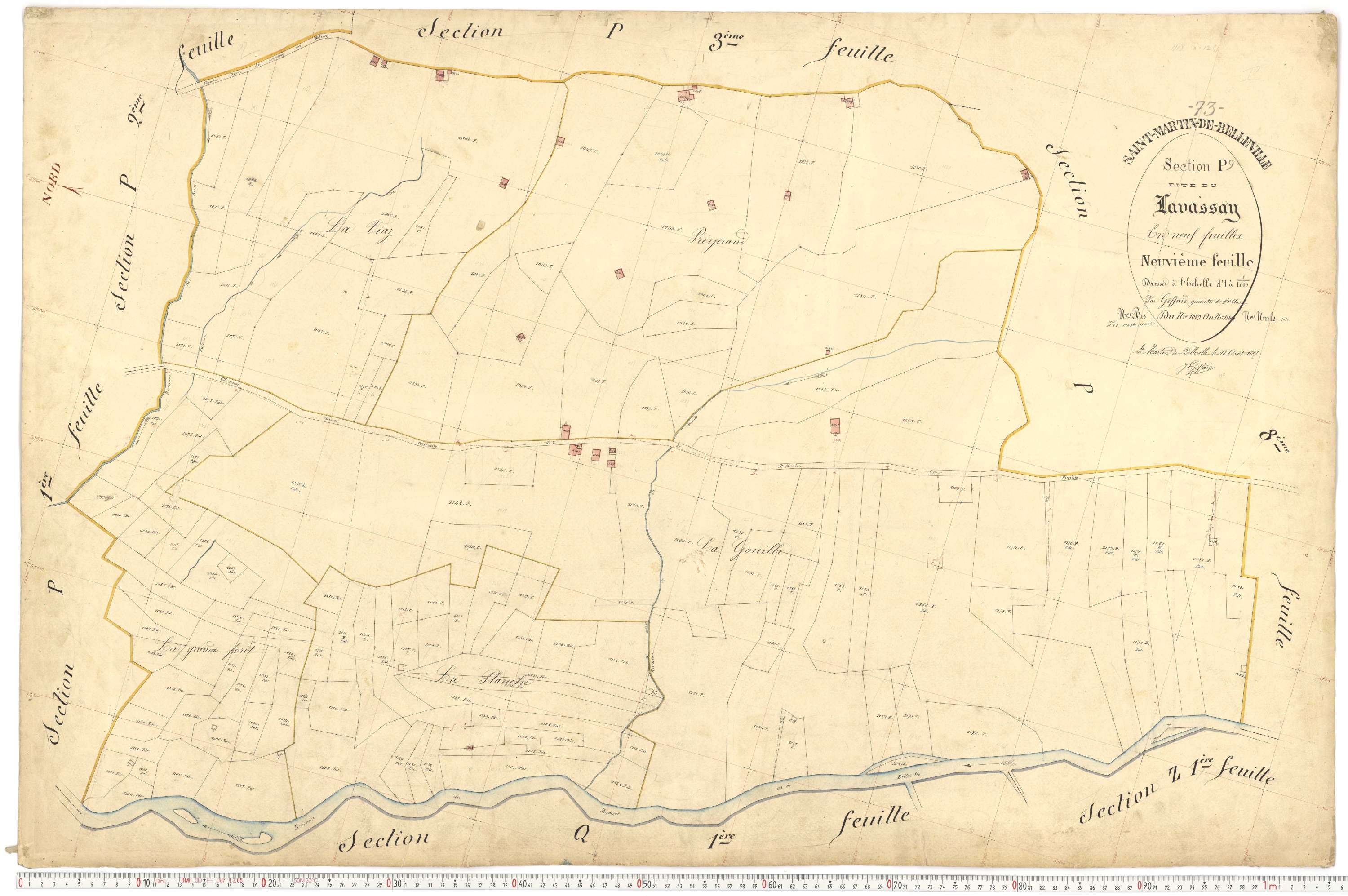 Saint-Martin-de-Belleville - Plans cadastraux du premier cadastre français.