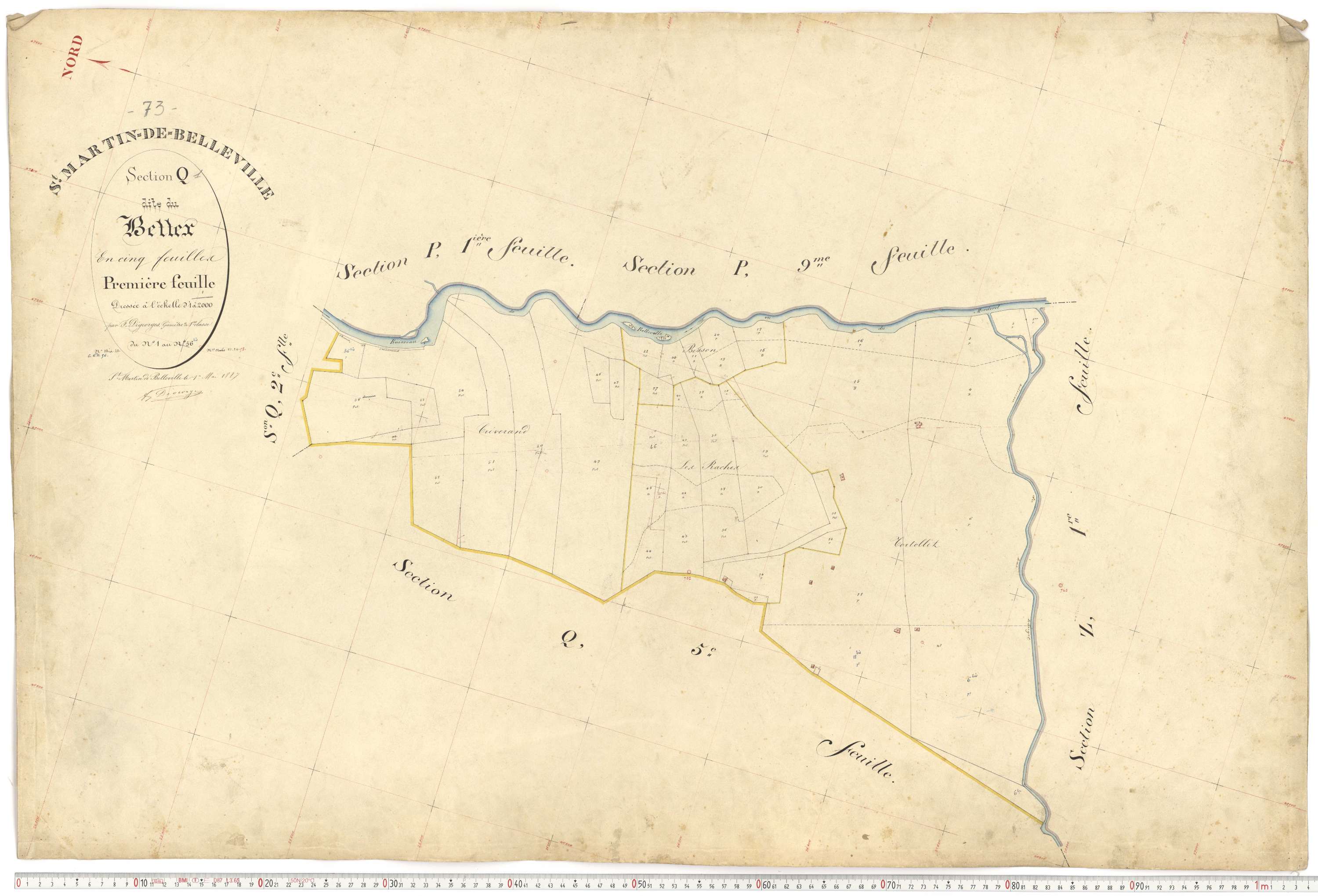 Saint-Martin-de-Belleville - Plans cadastraux du premier cadastre français.