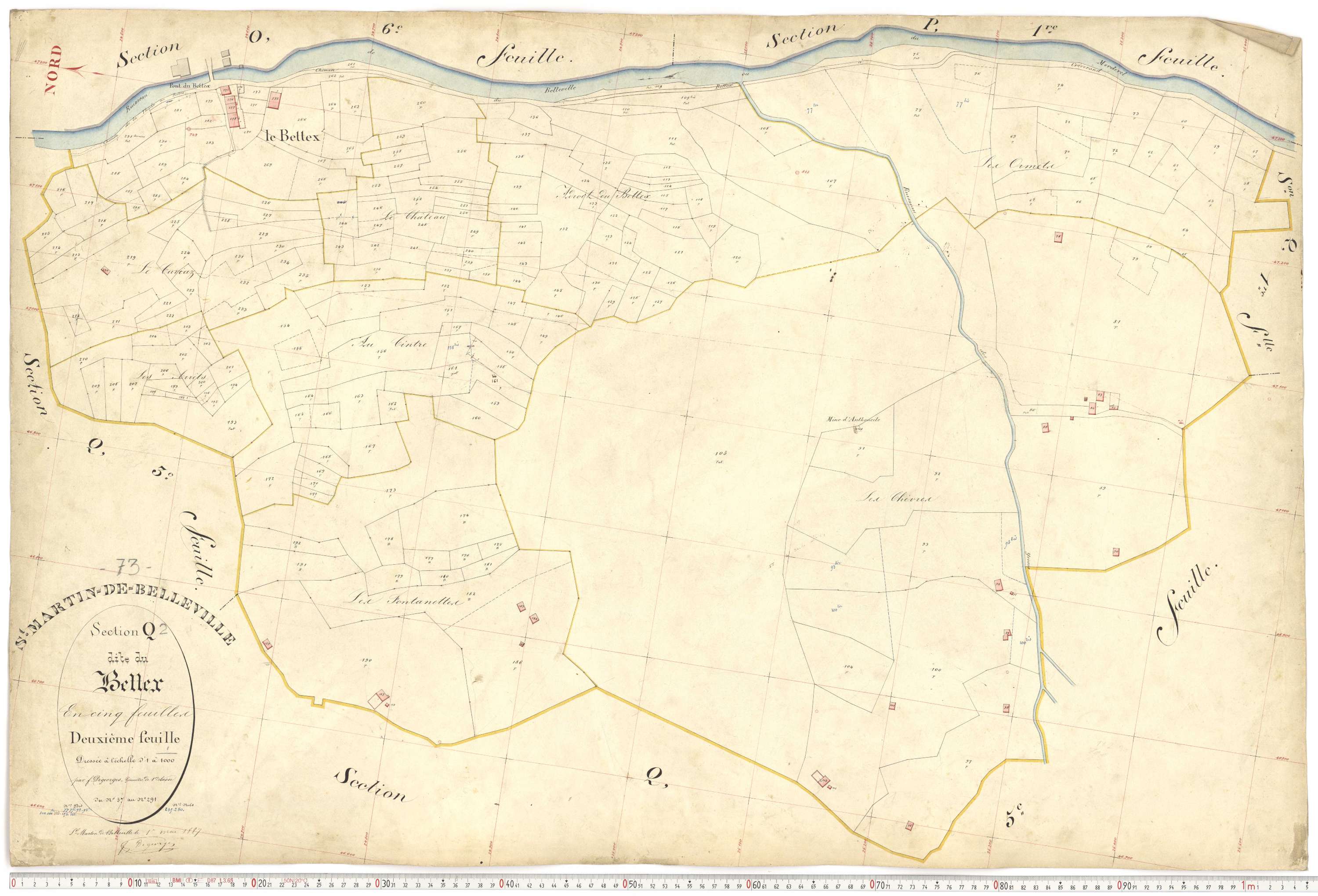 Saint-Martin-de-Belleville - Plans cadastraux du premier cadastre français.
