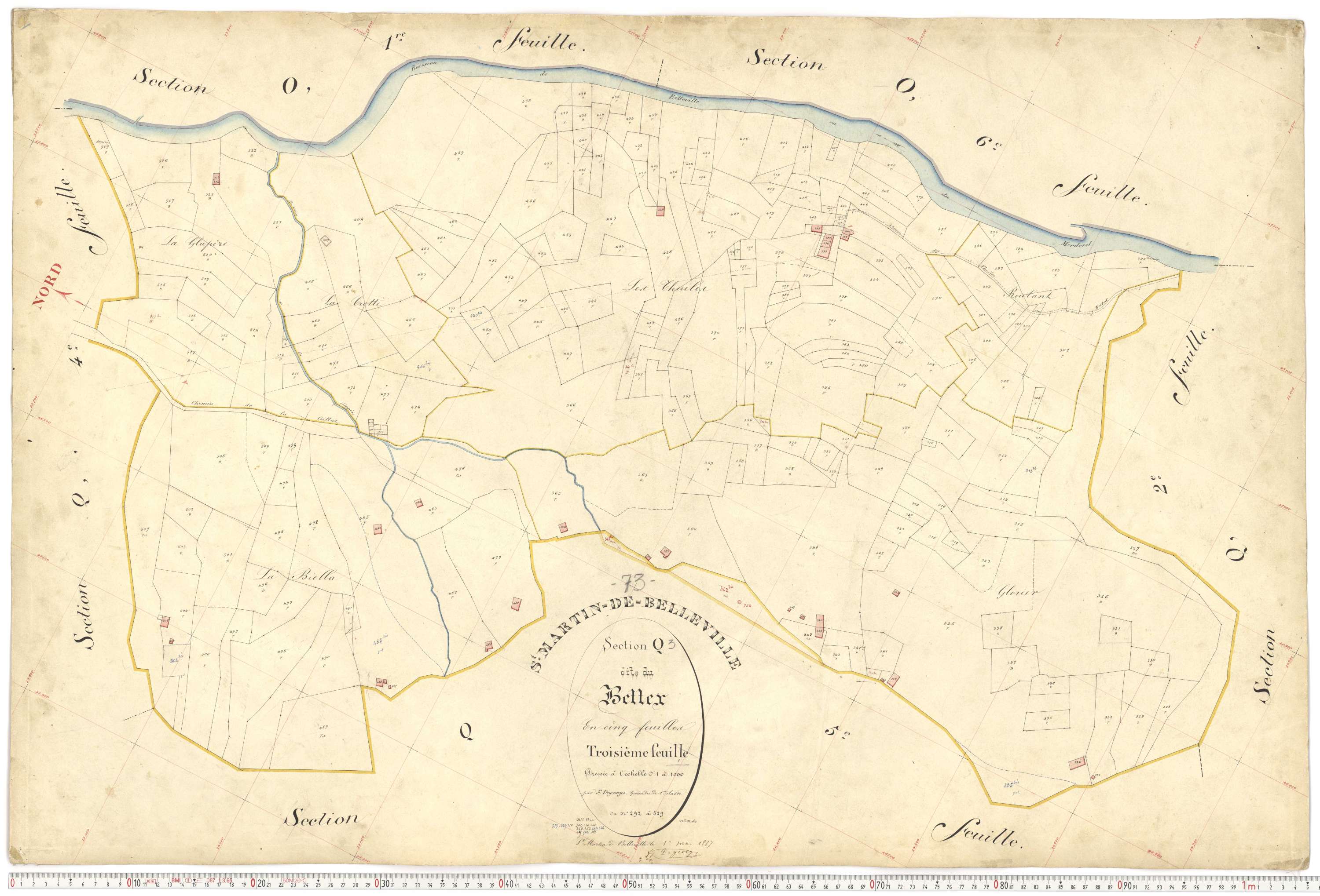 Saint-Martin-de-Belleville - Plans cadastraux du premier cadastre français.