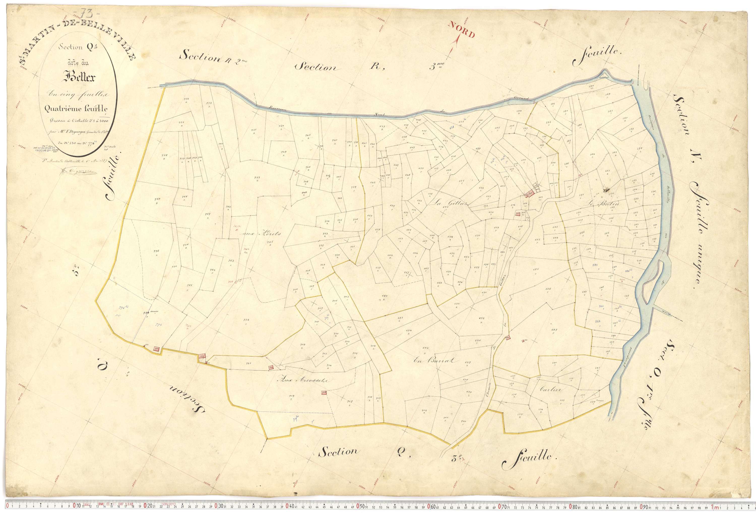 Saint-Martin-de-Belleville - Plans cadastraux du premier cadastre français.