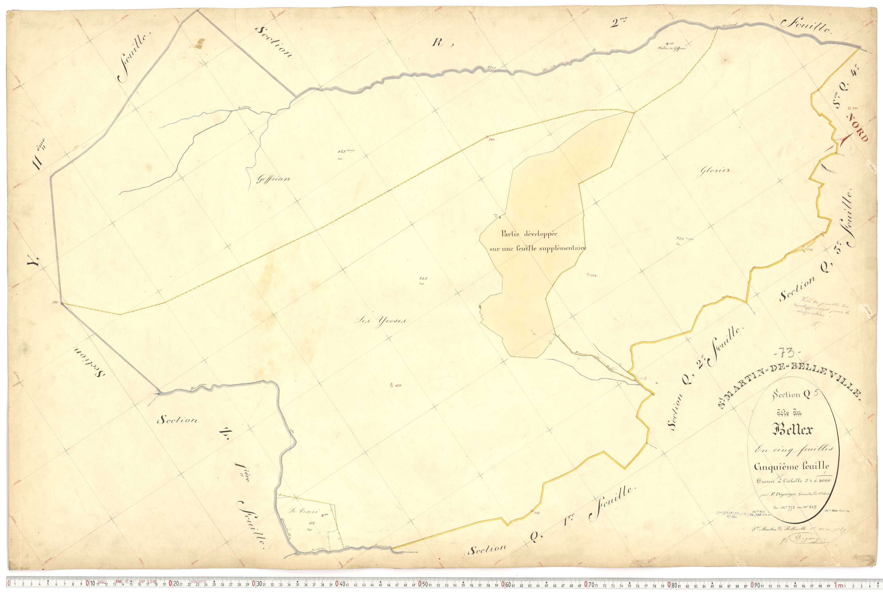 Saint-Martin-de-Belleville - Plans cadastraux du premier cadastre français.